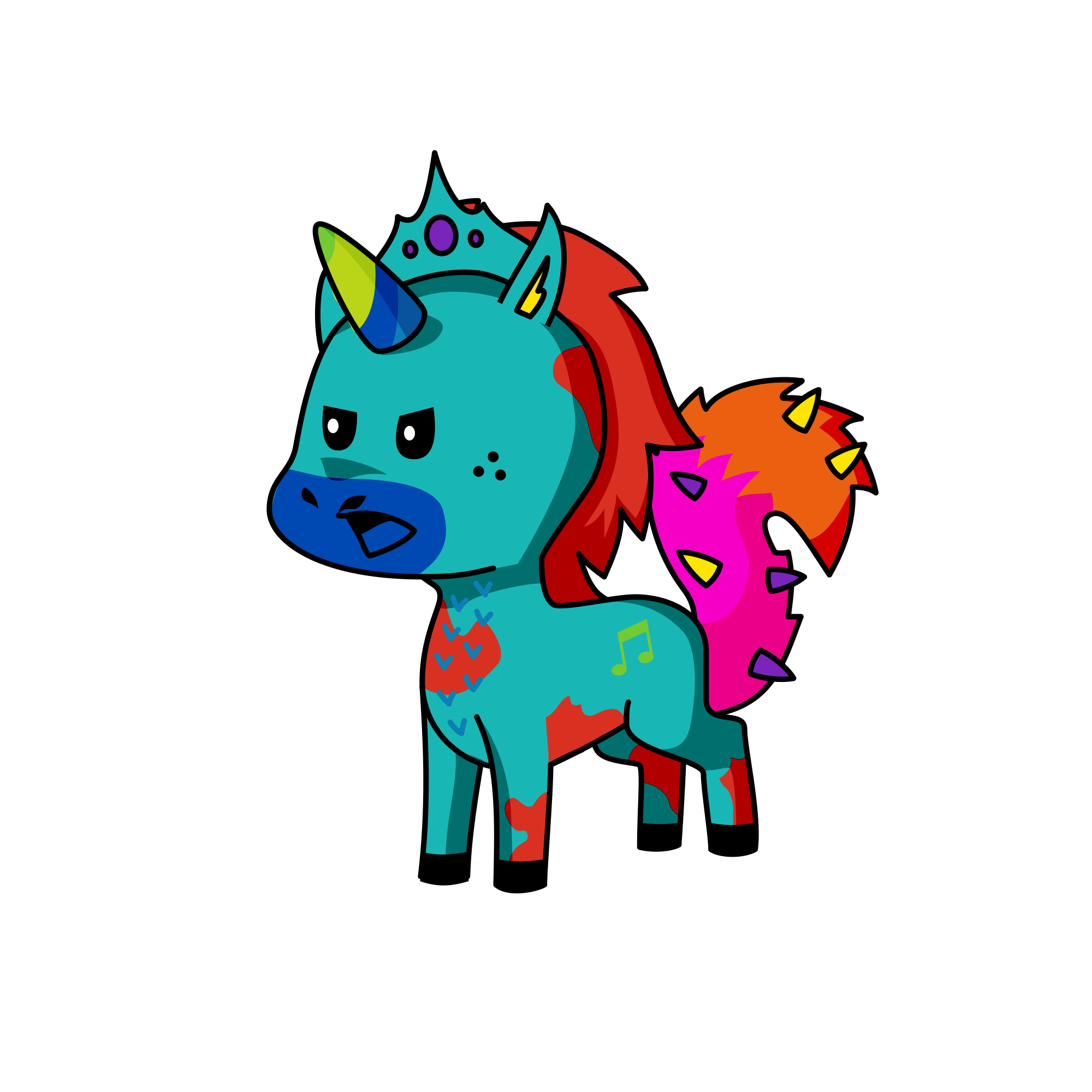 Rainbow , the unicorn