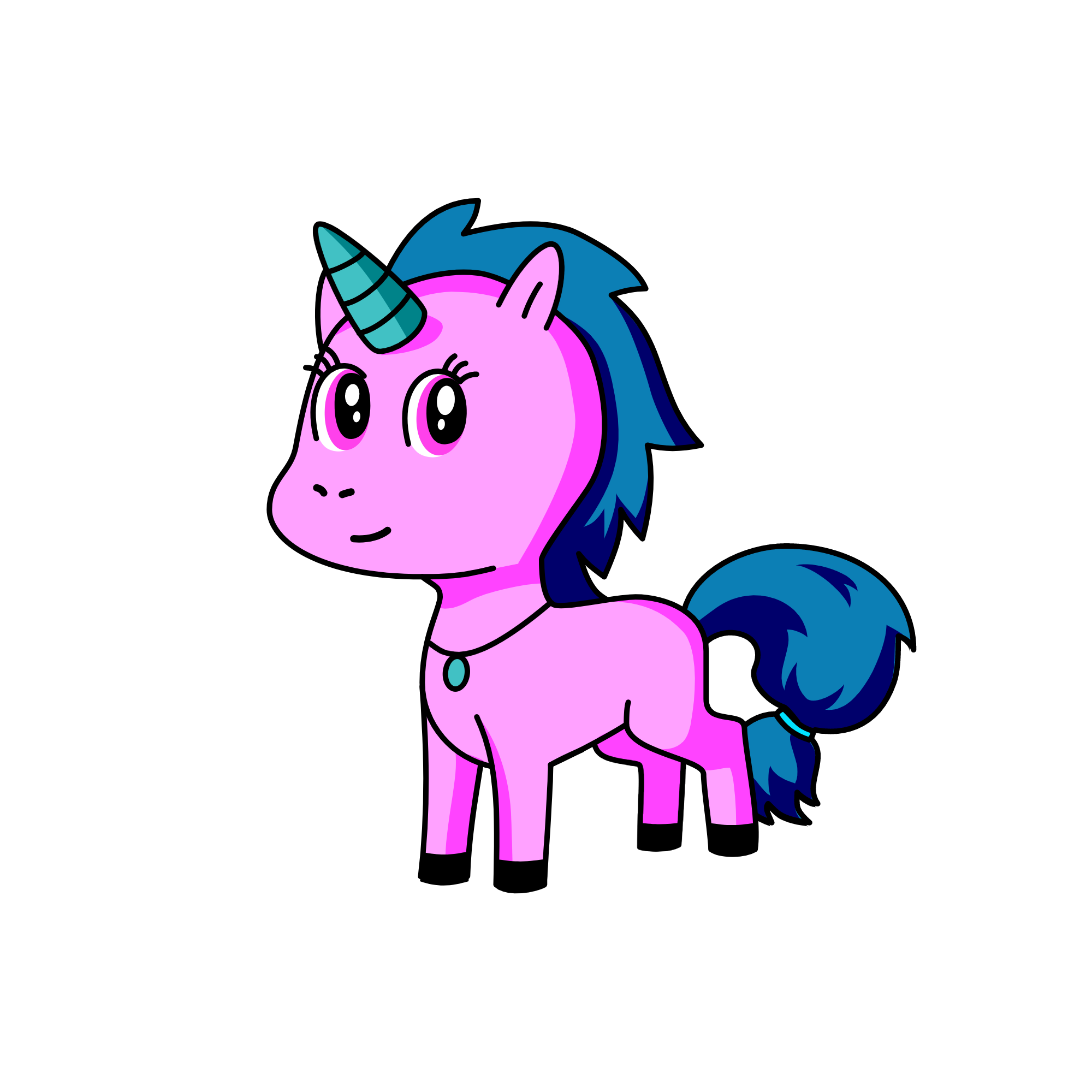Heather Blue Mane, the unicorn