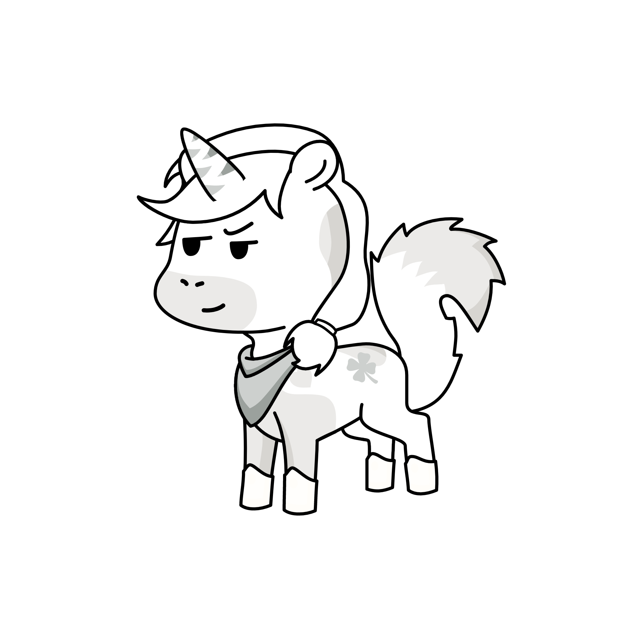 White, the unicorn