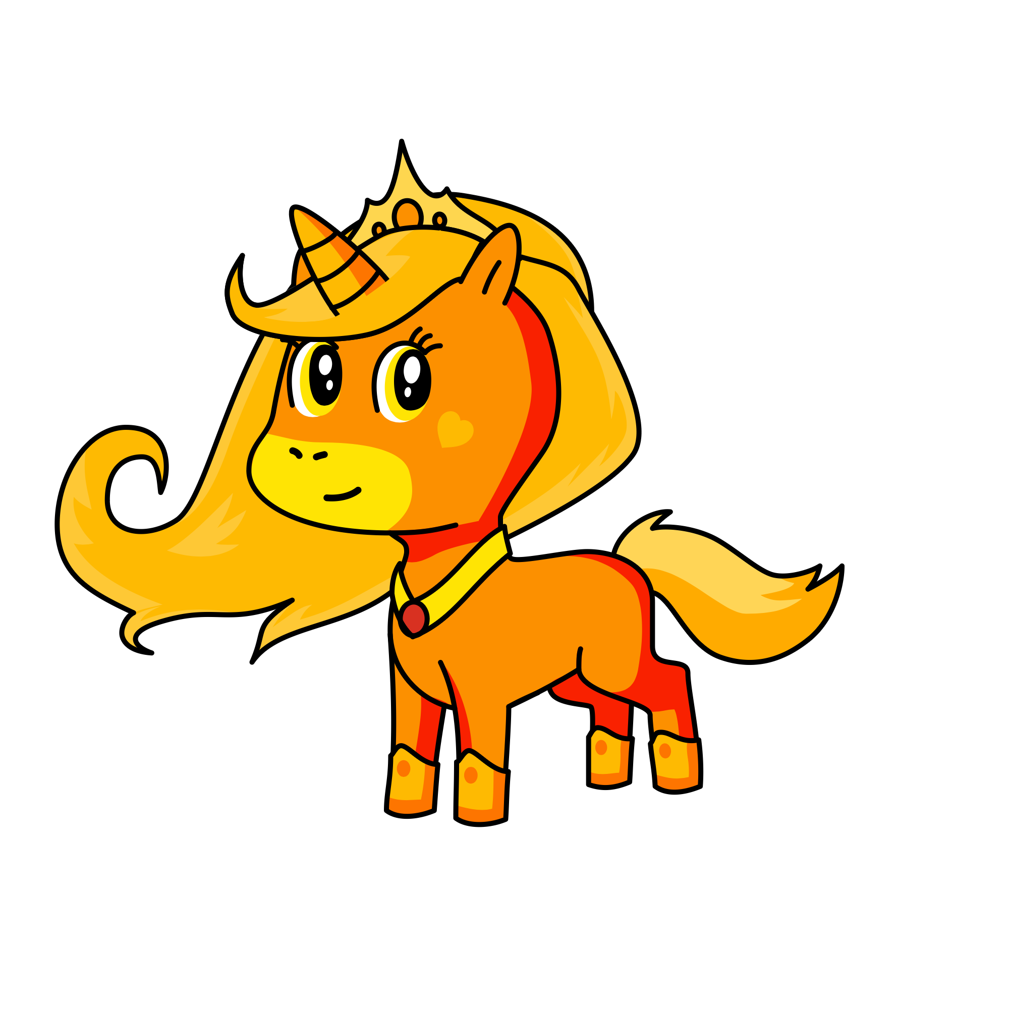 Sun girl n, the unicorn