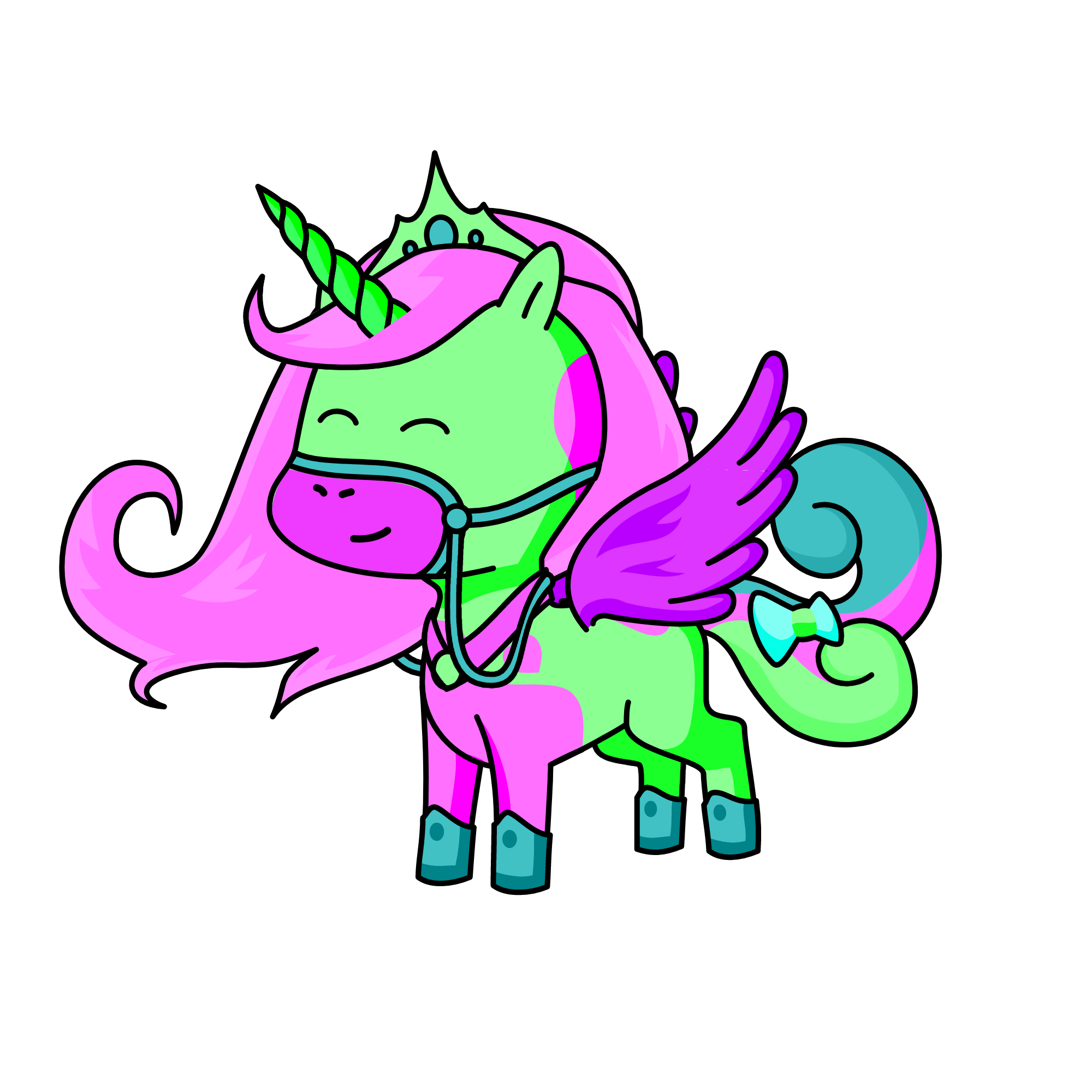 Queen Marshy Green, the unicorn