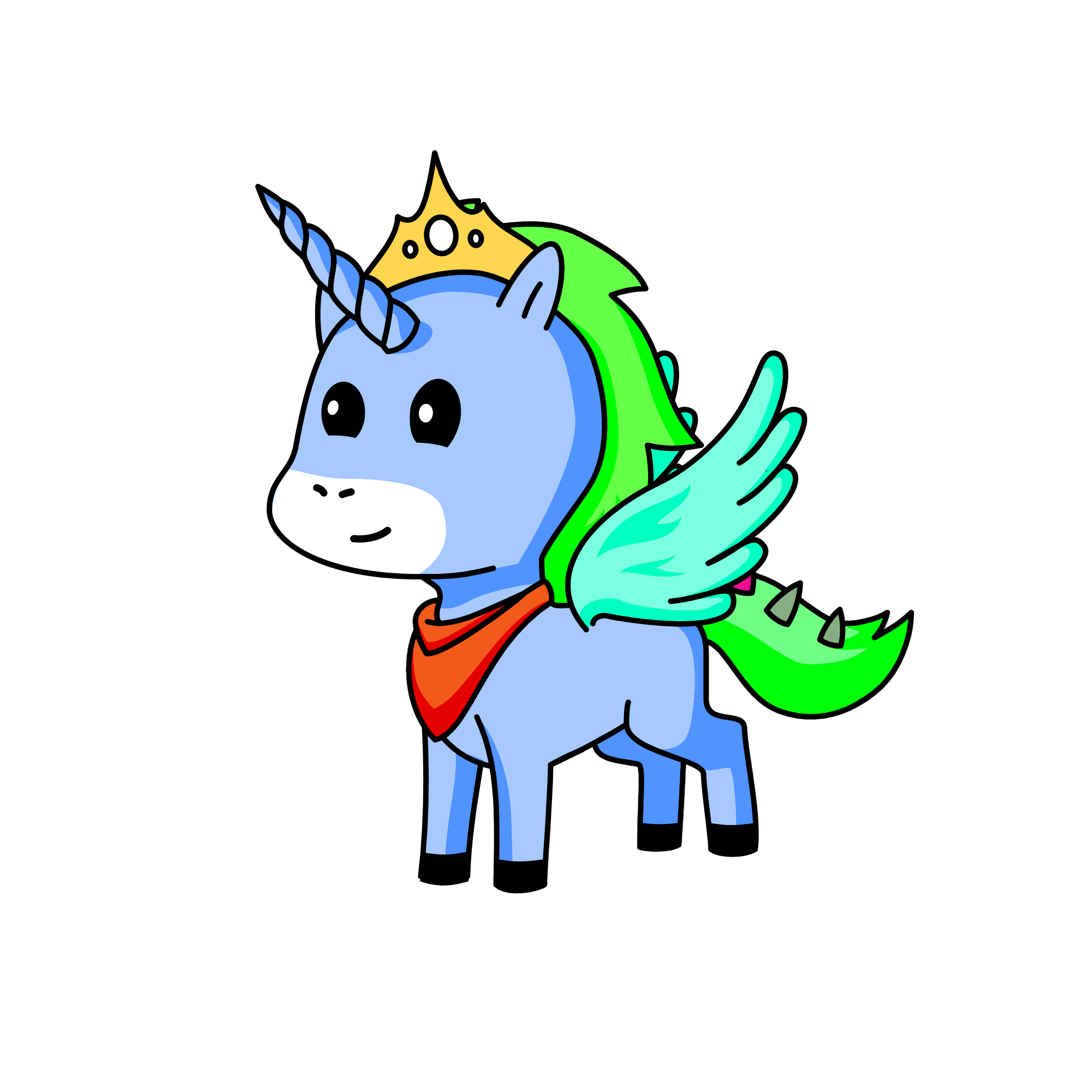 The king and A king, the unicorn