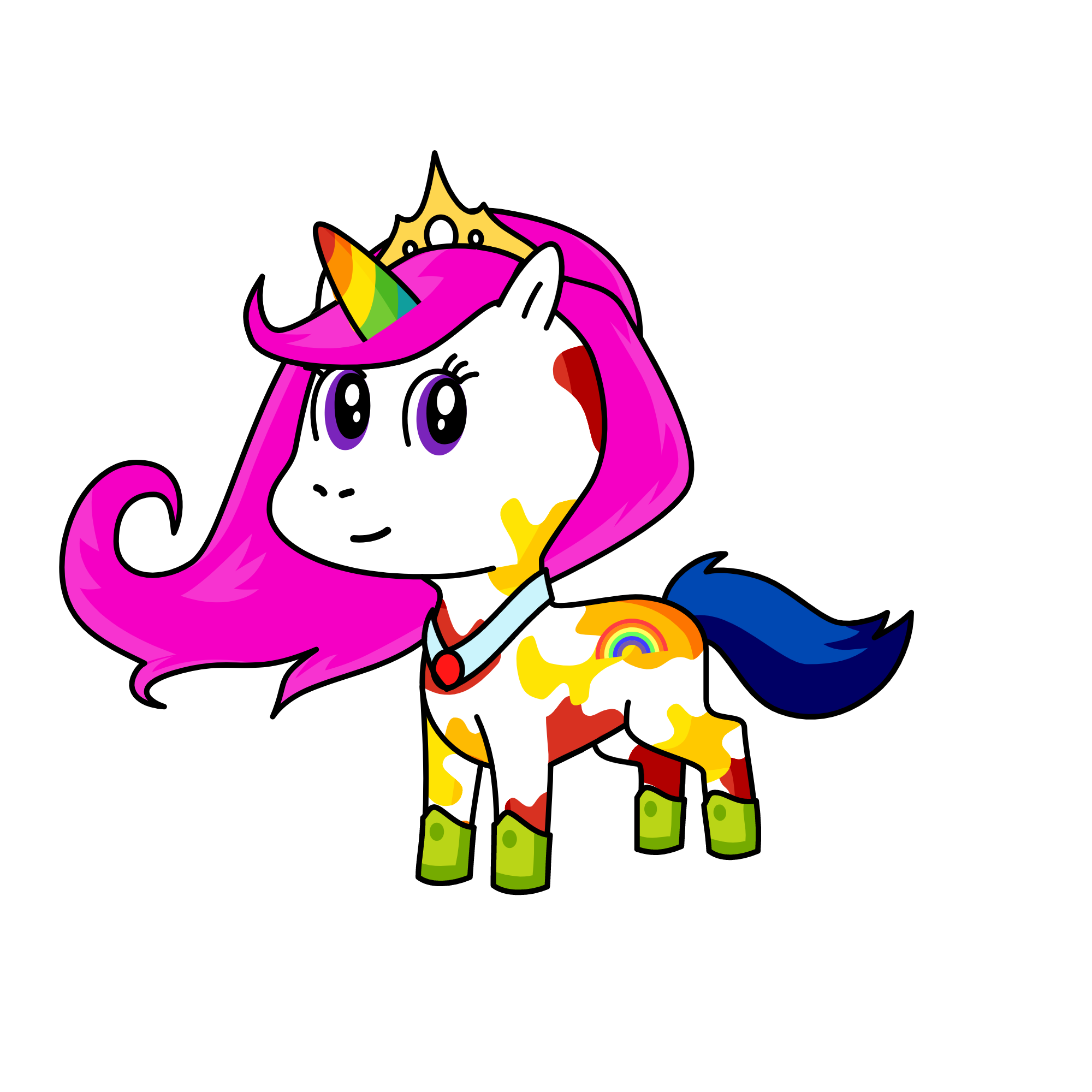 Queen of the Galaxy, the unicorn