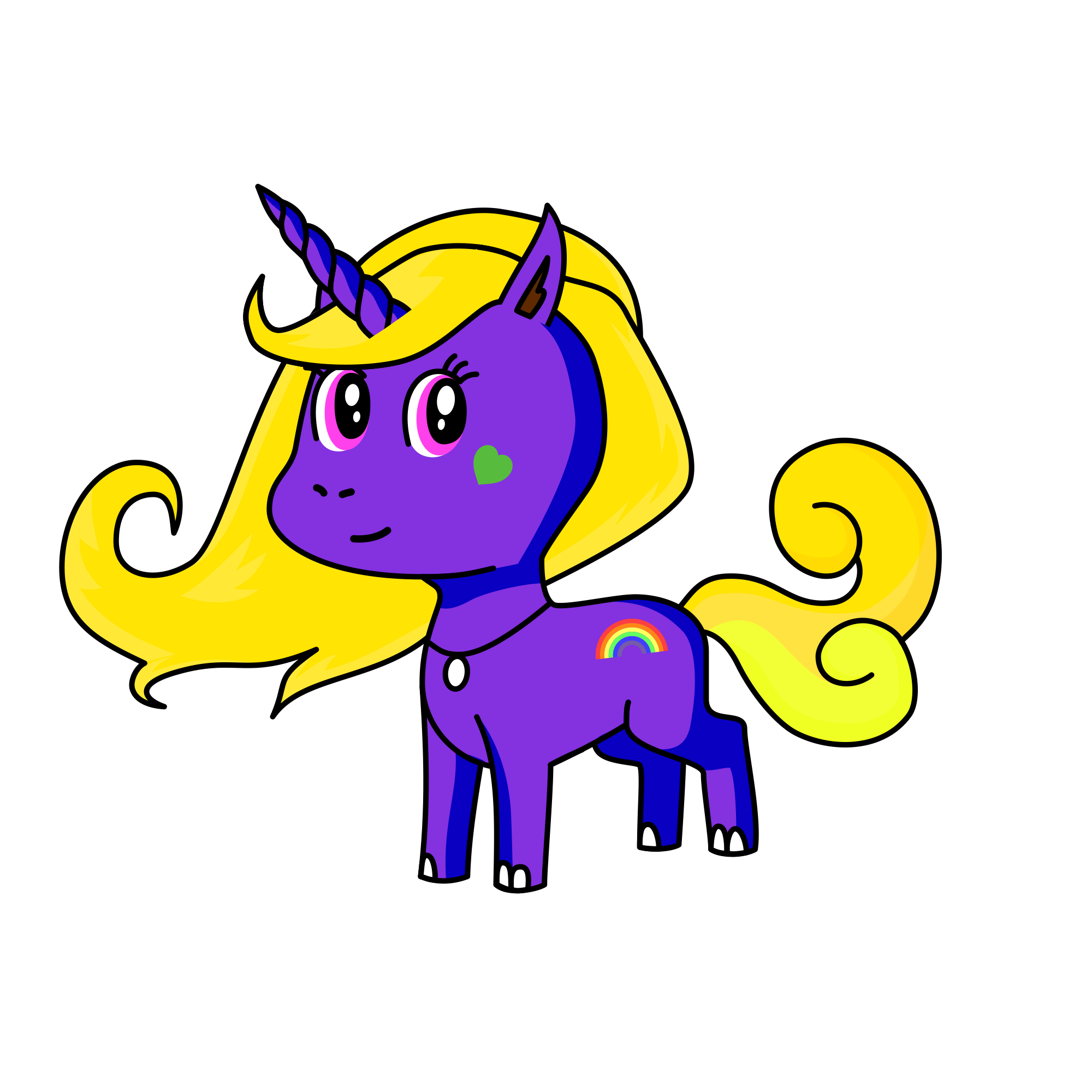 Rapunzel, the unicorn