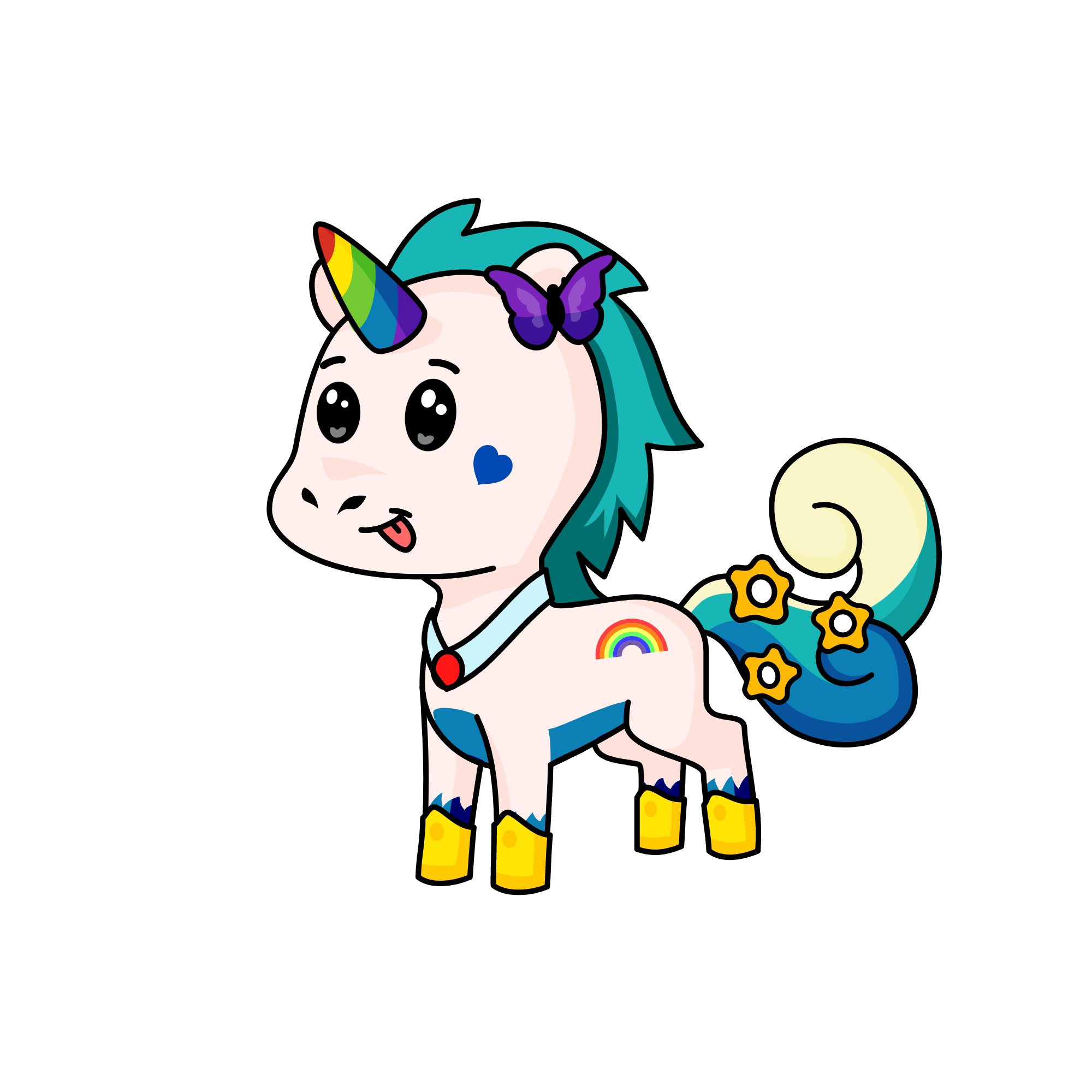 Blue, the unicorn