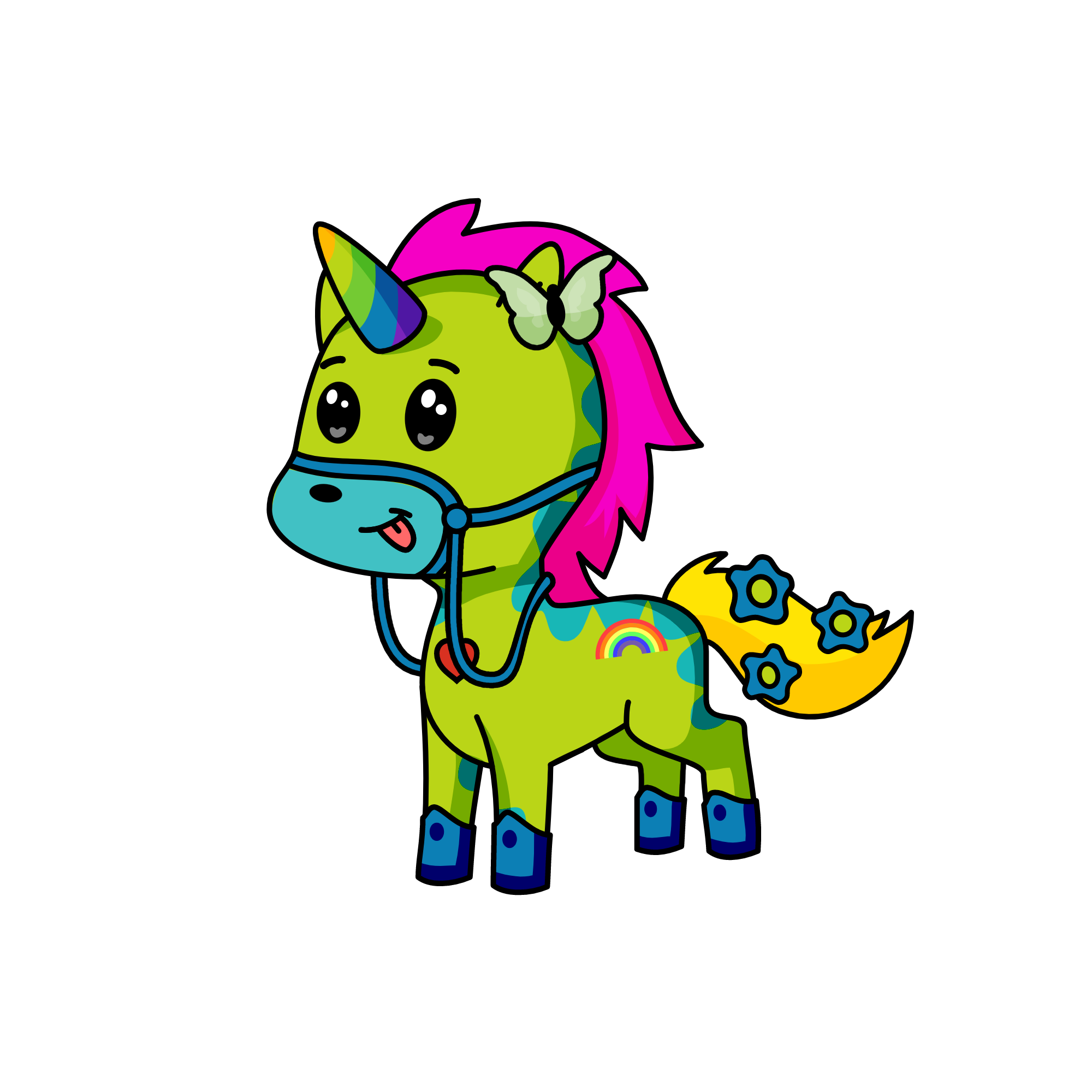 Colourful Bliss, the unicorn