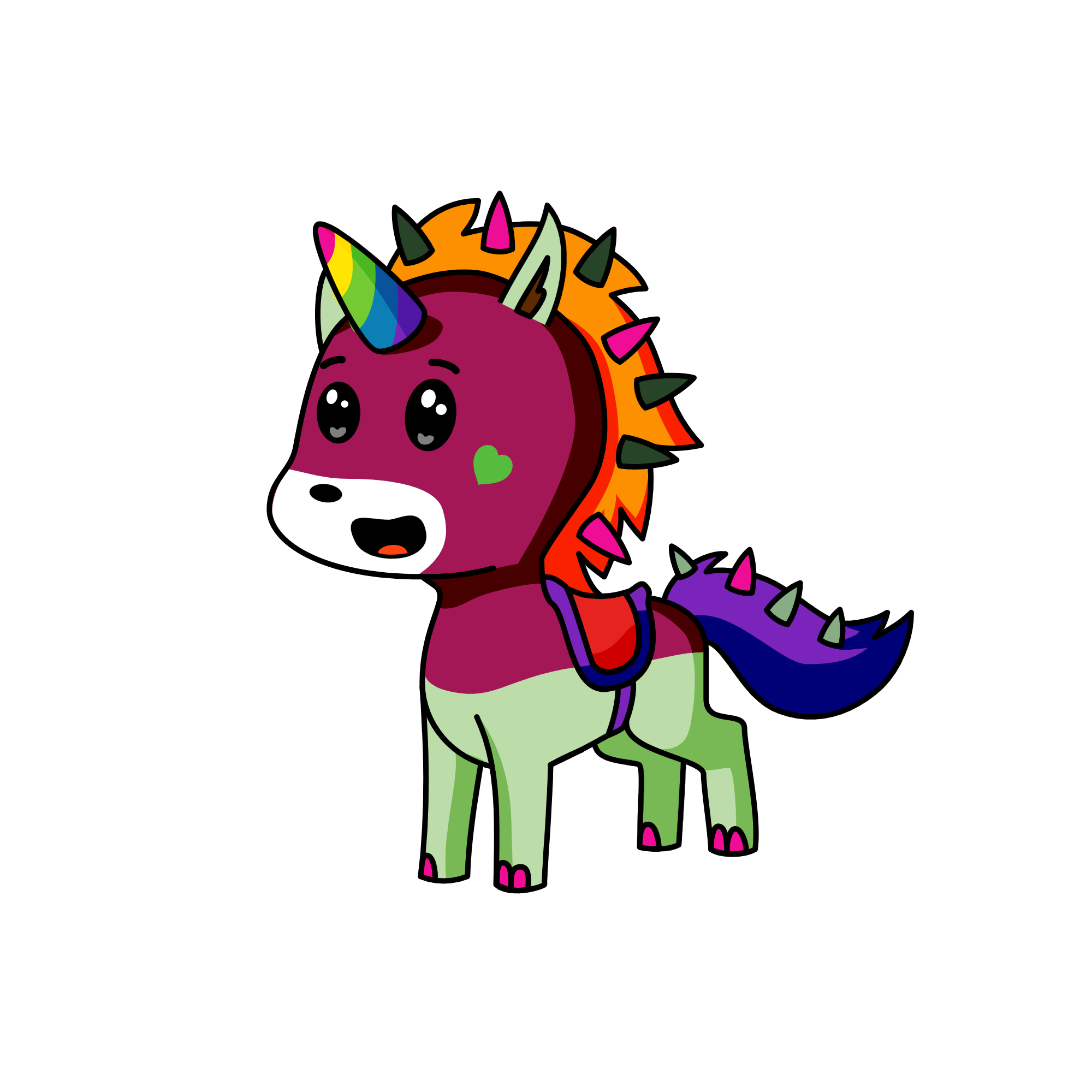 Rainbow Buddy, the unicorn