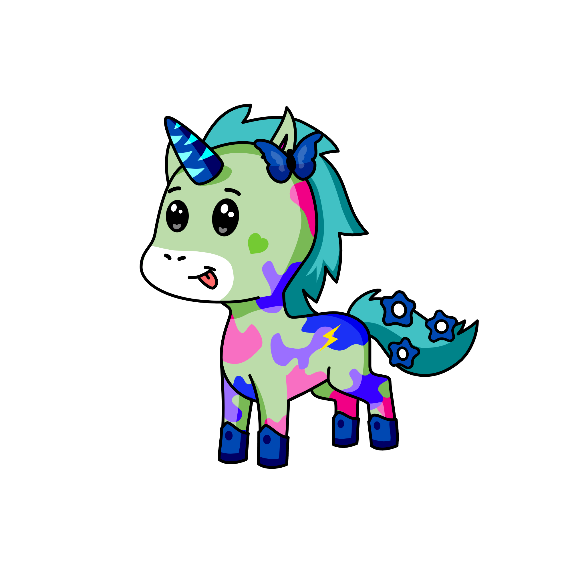 Colour splash, the unicorn