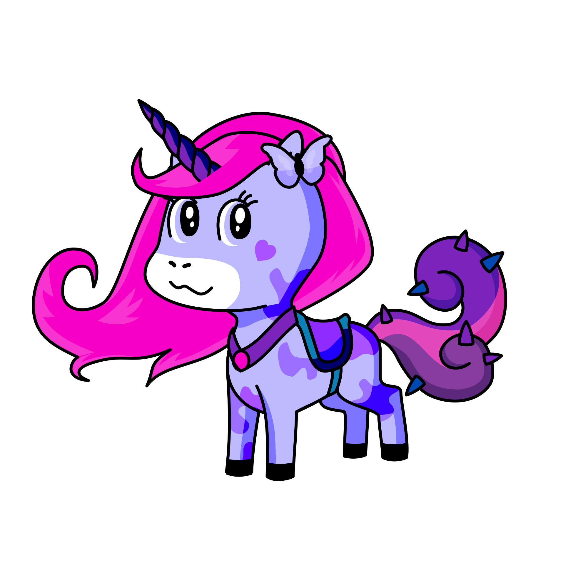 white, the unicorn