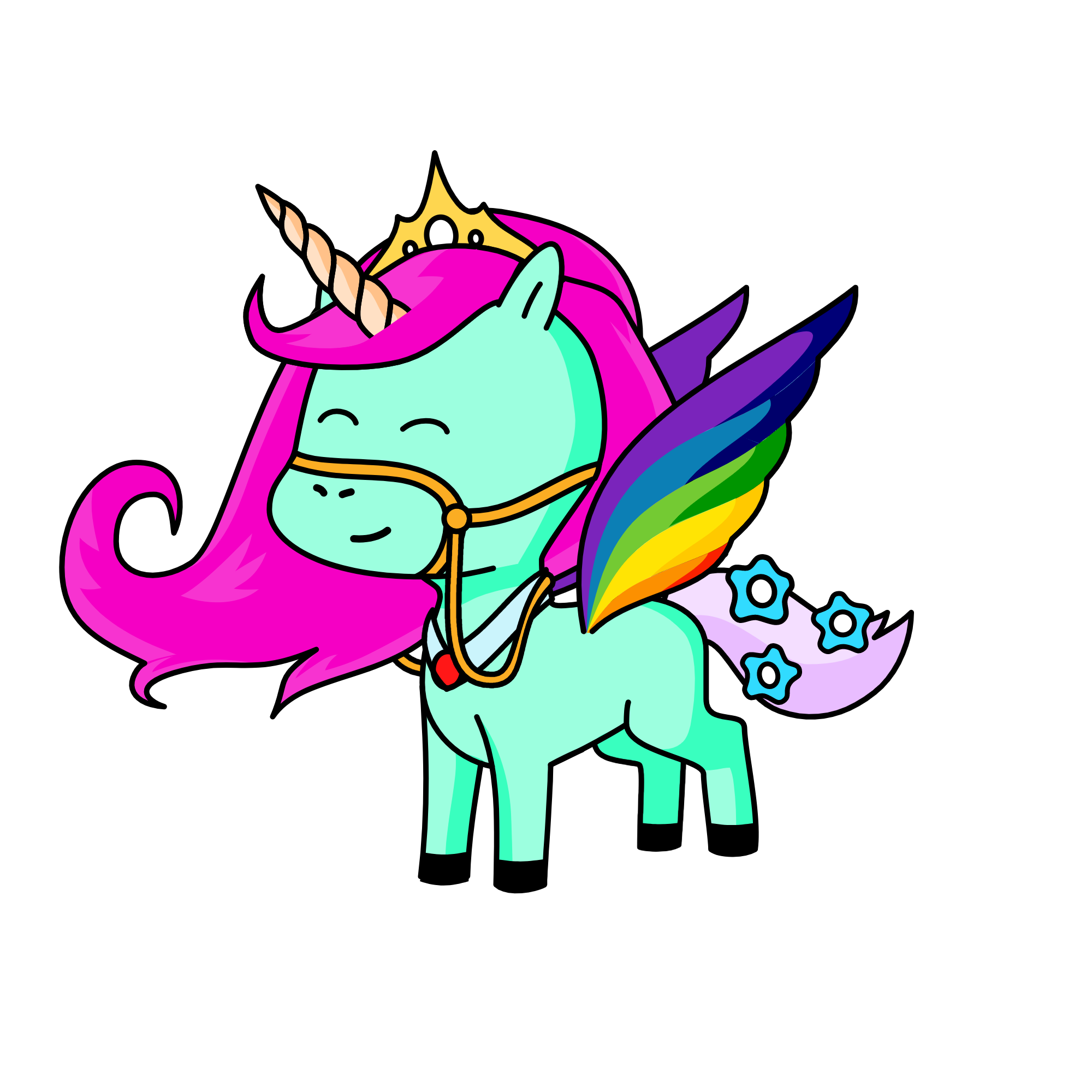 Clove bule, the unicorn