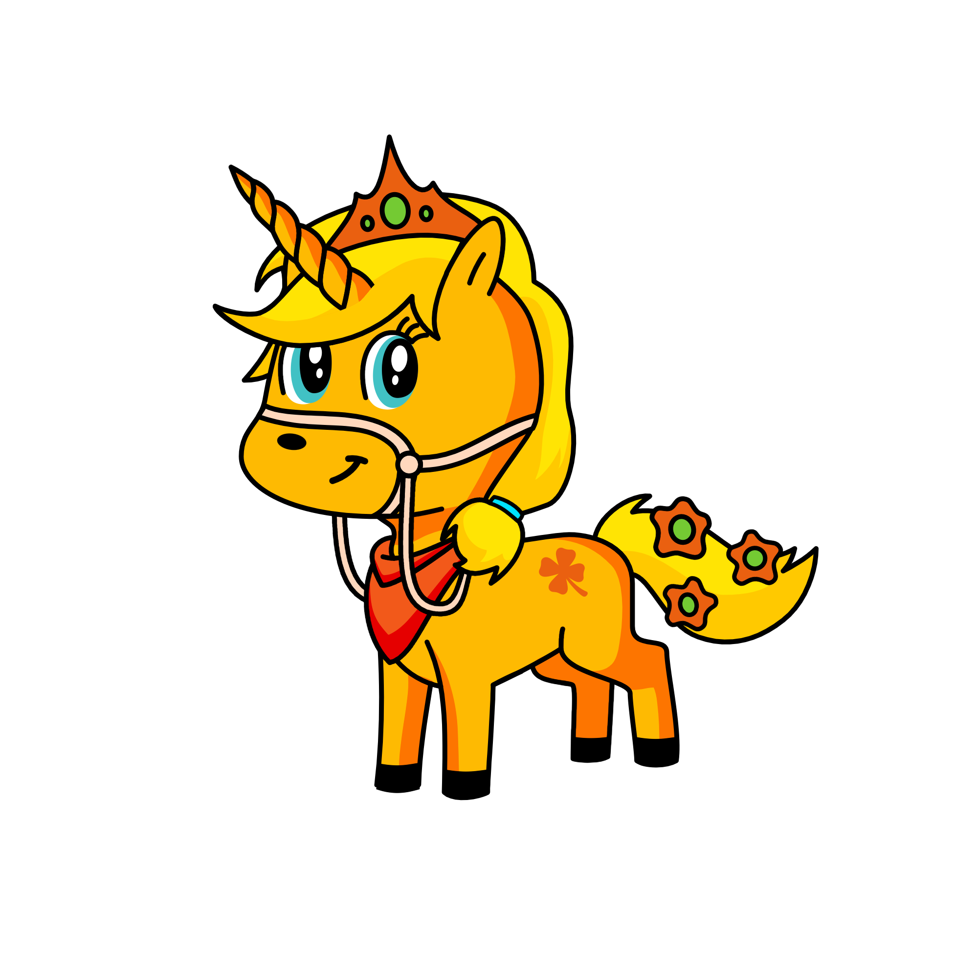Queen o, apples, the unicorn
