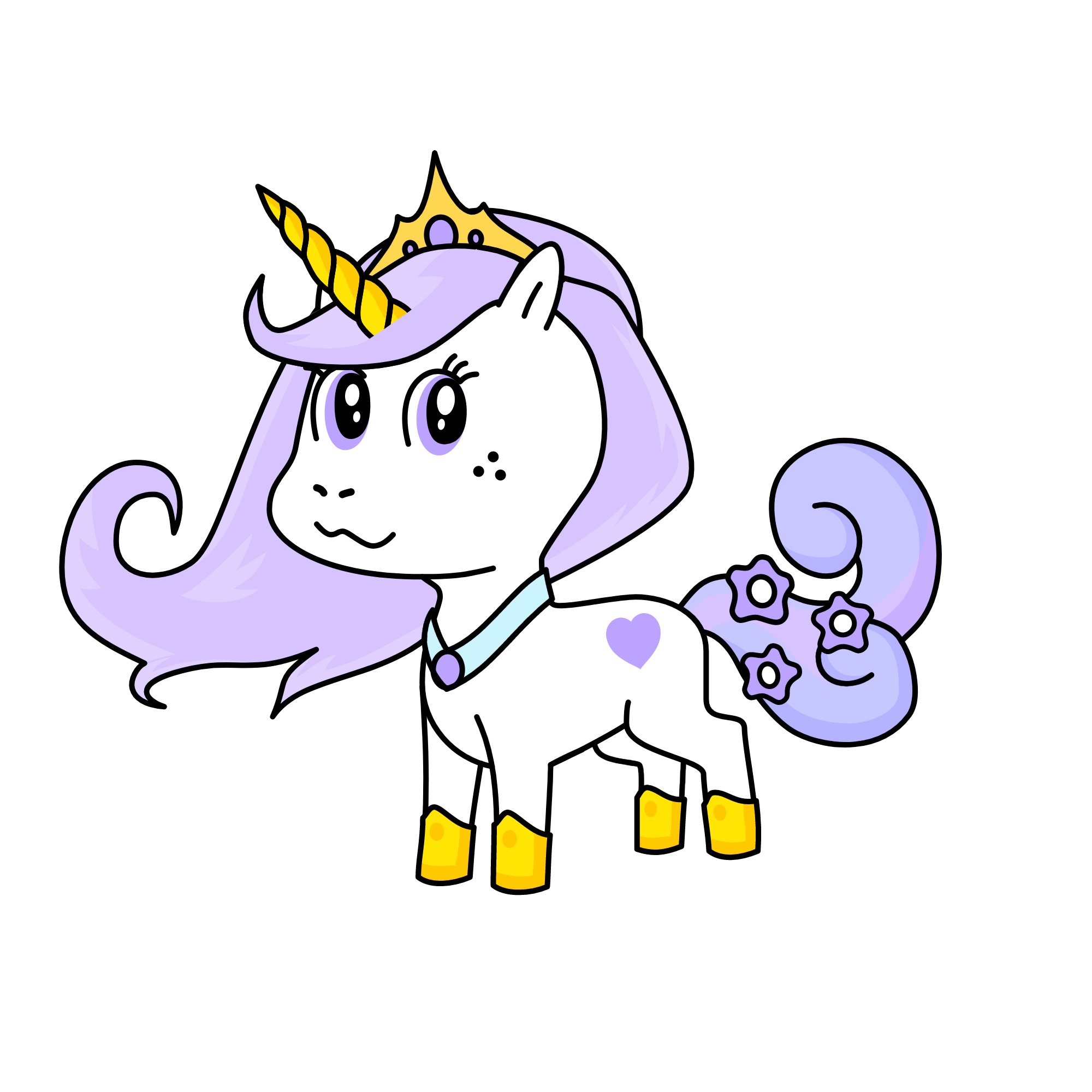the queen of purple, the unicorn