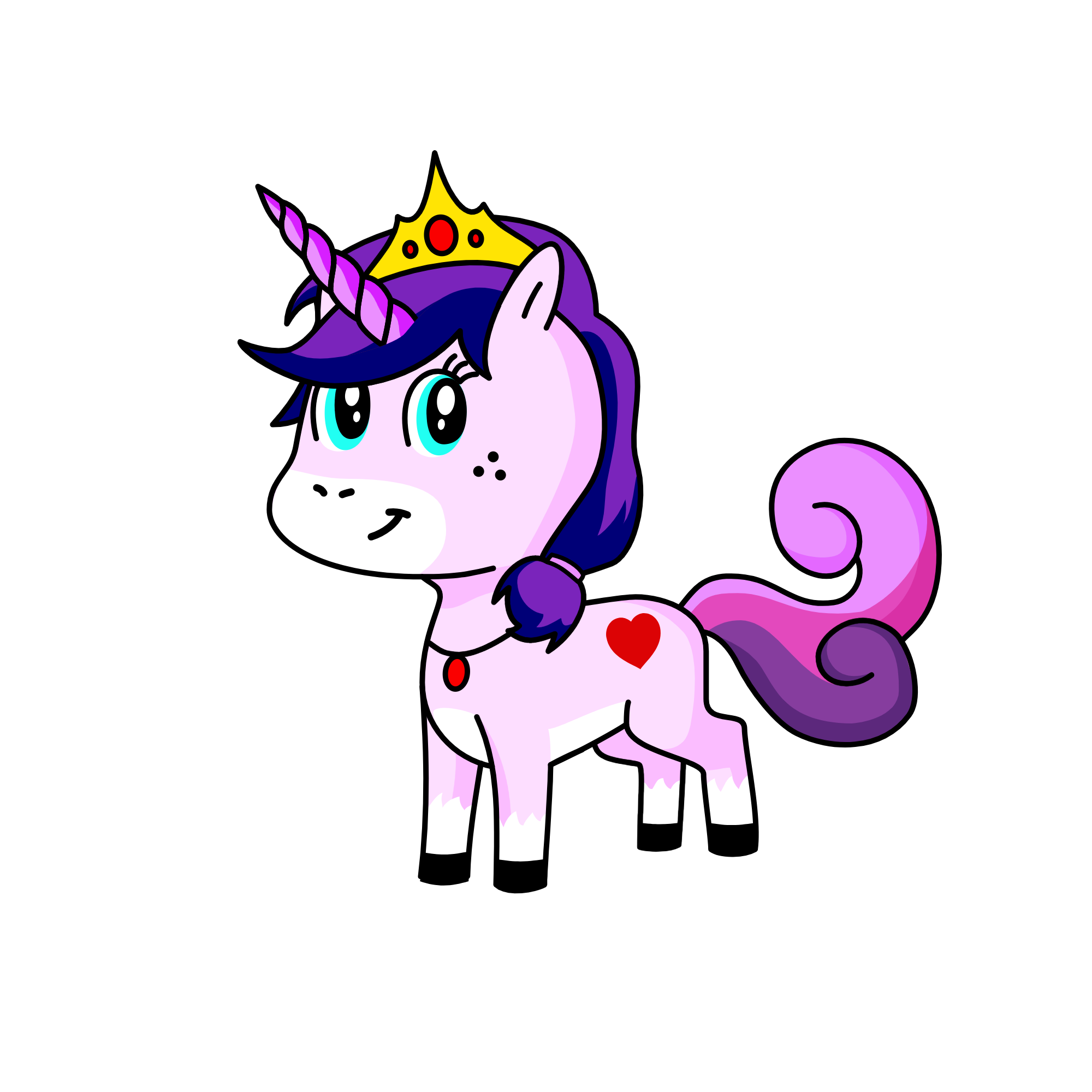 cute, the unicorn