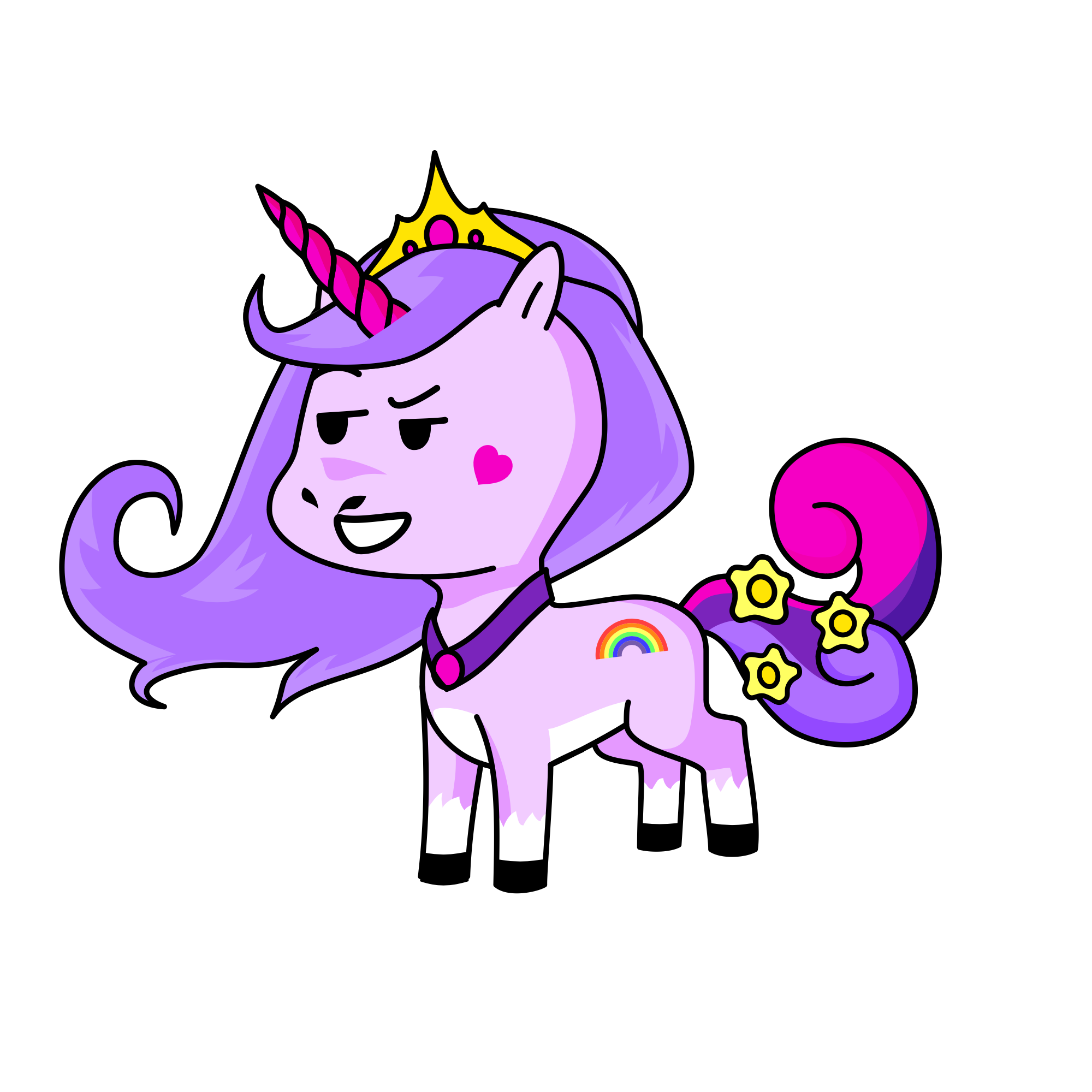 Violet, the unicorn