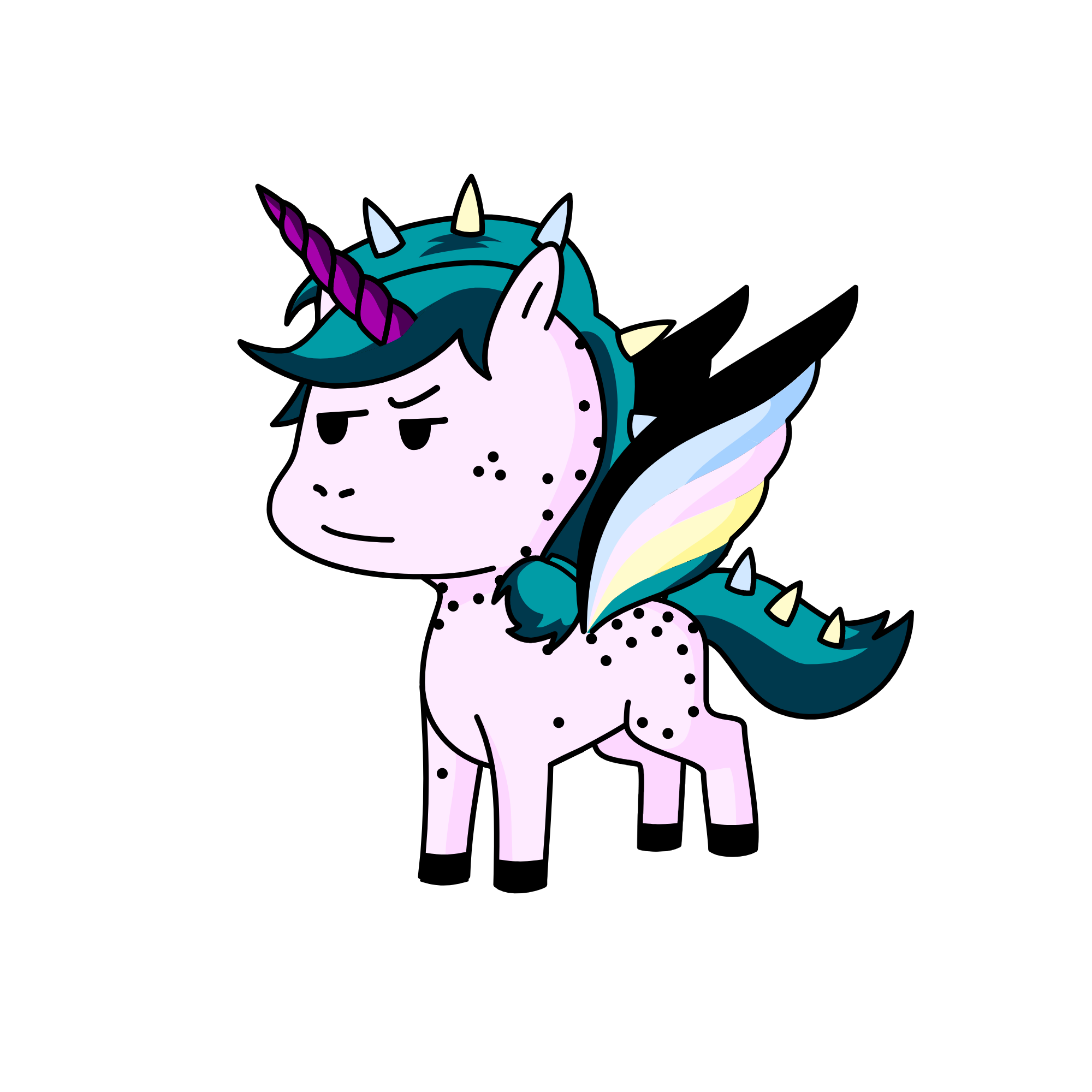 pastel punk unicorn something hehe, the unicorn