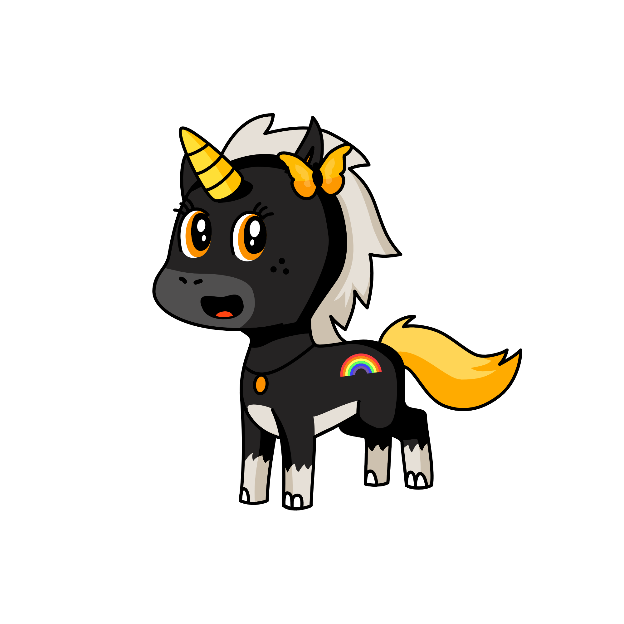 Rainbow, the unicorn