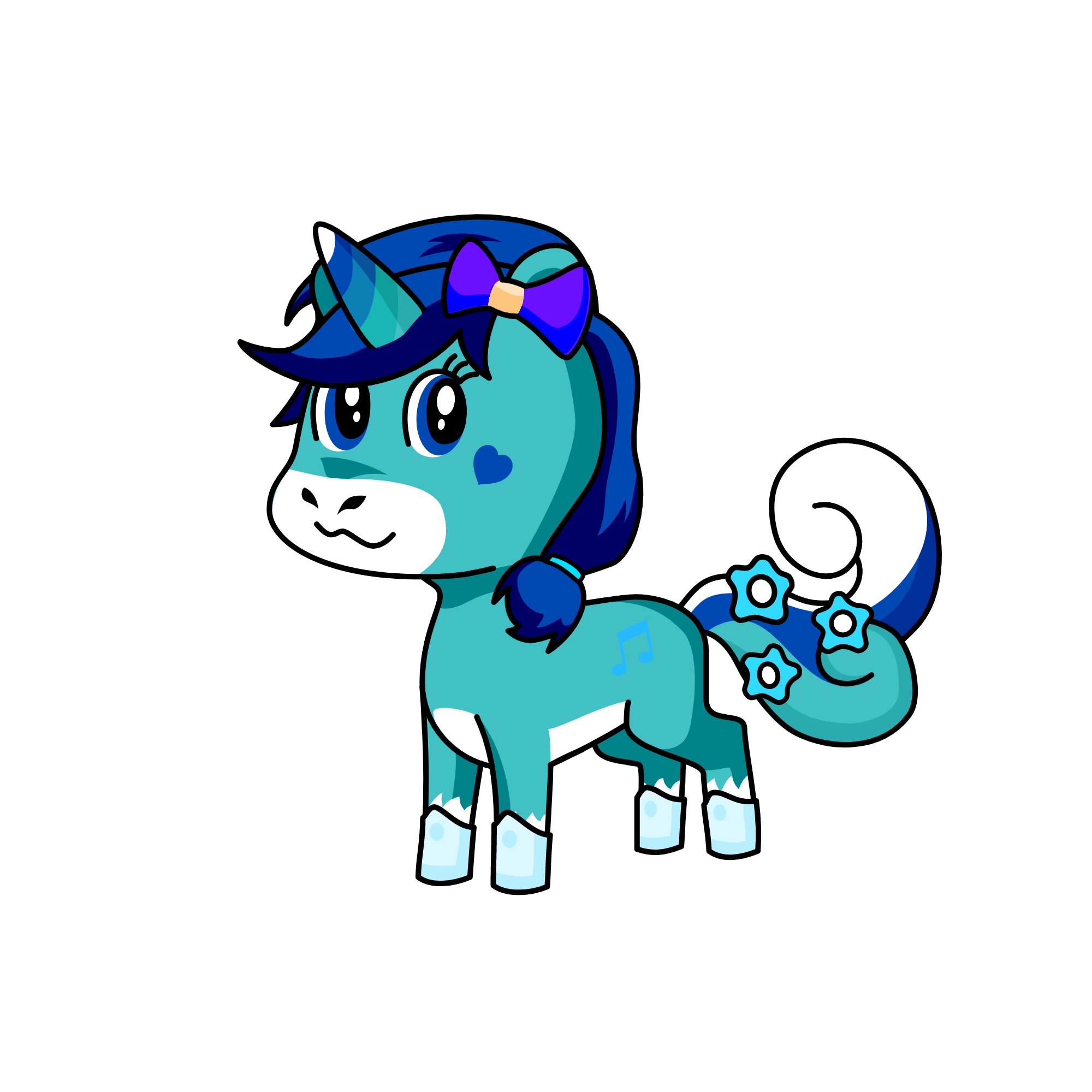 Blu Boo, the unicorn
