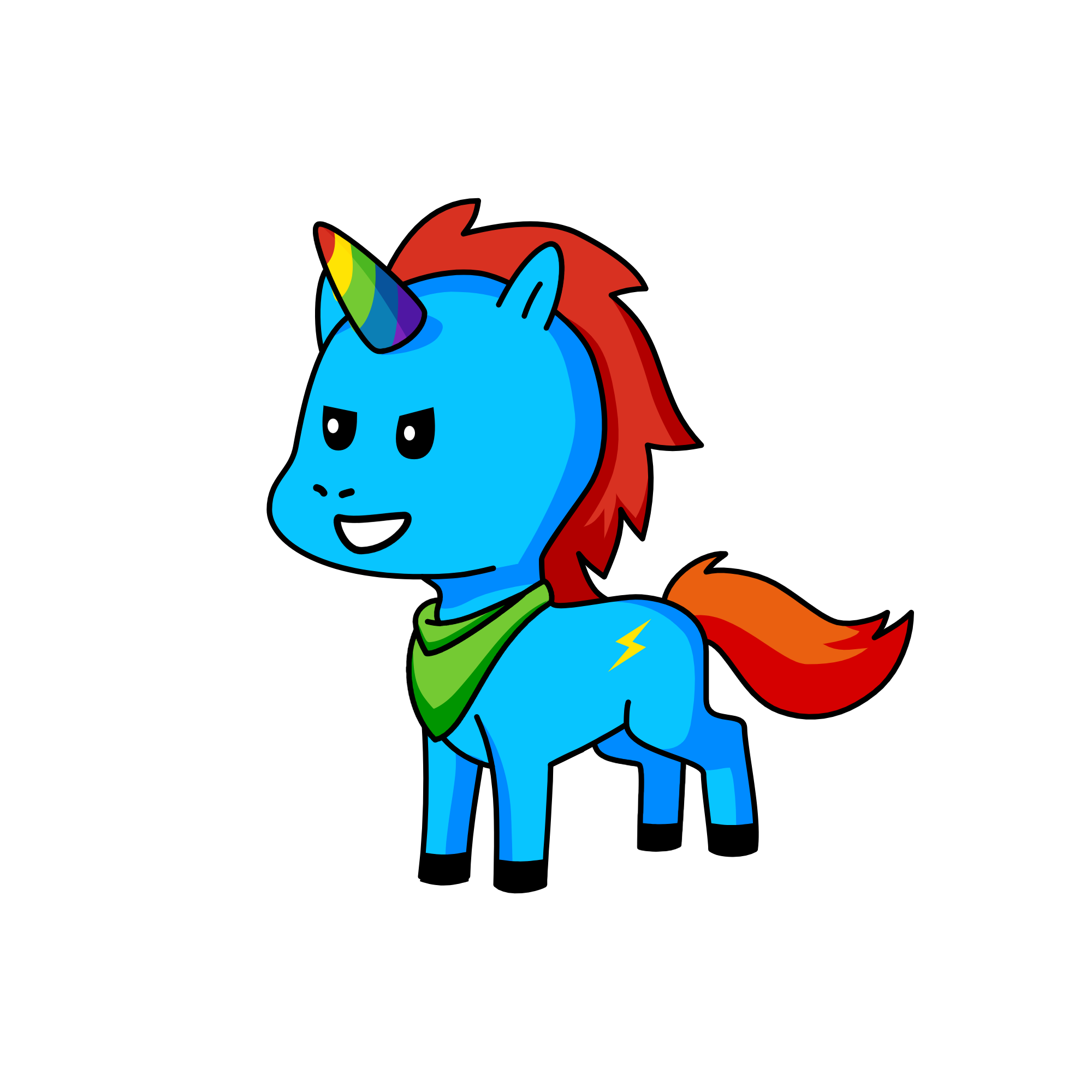 rainbow dash, the unicorn