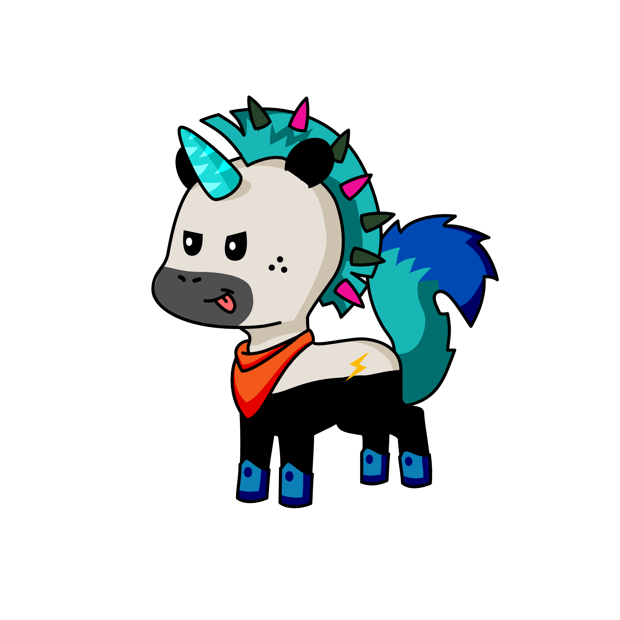 spiky, the unicorn