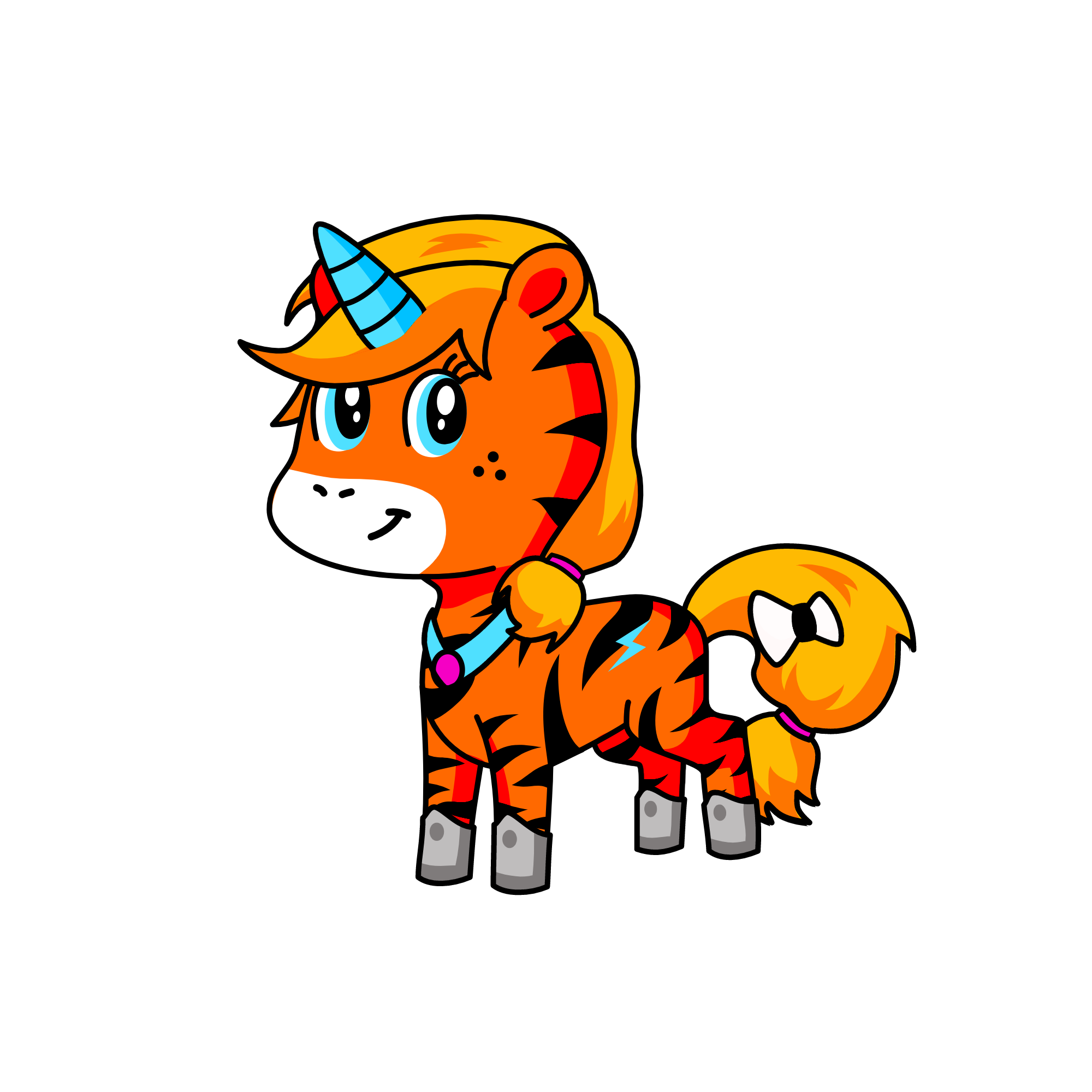 Tigeress, the unicorn