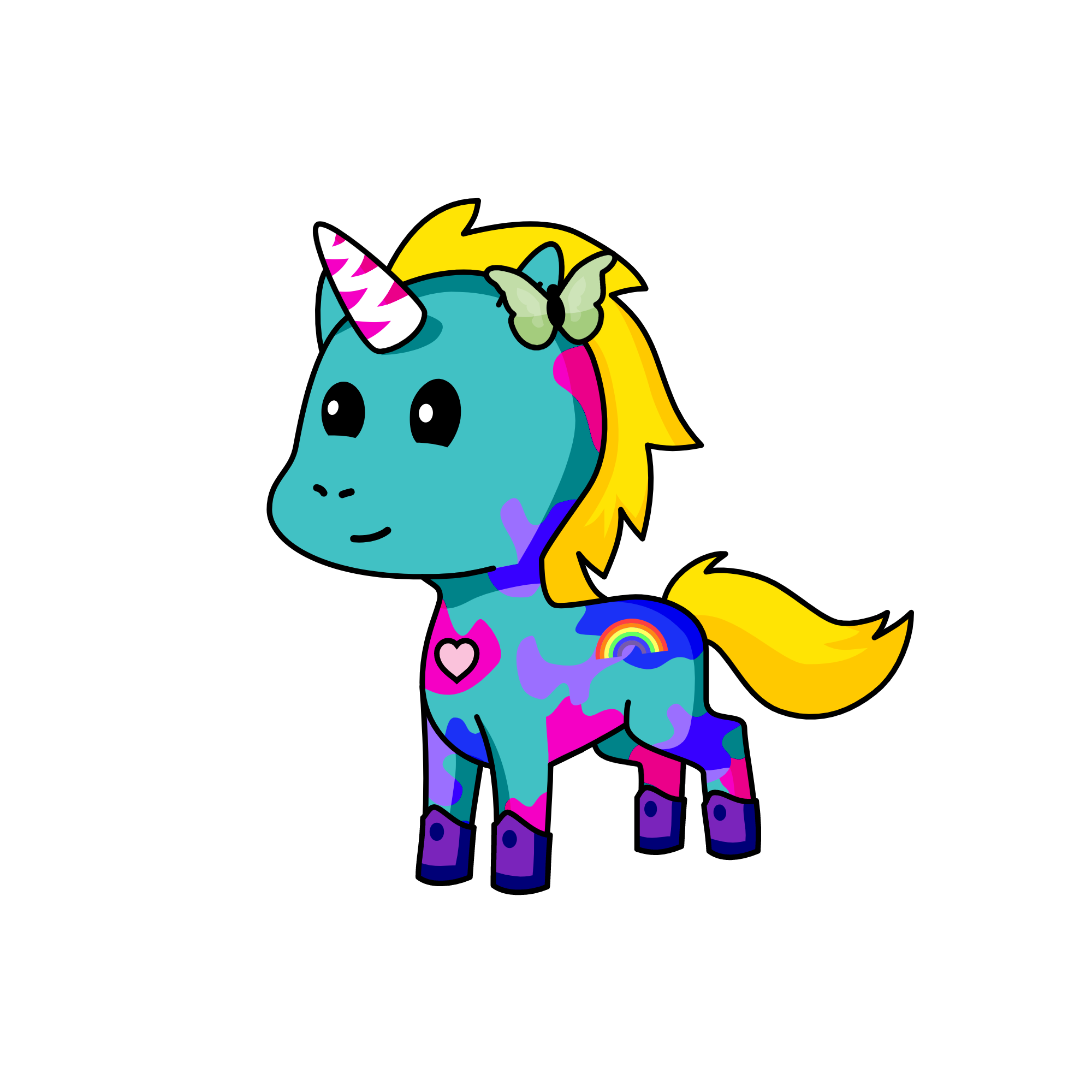 cute, the unicorn
