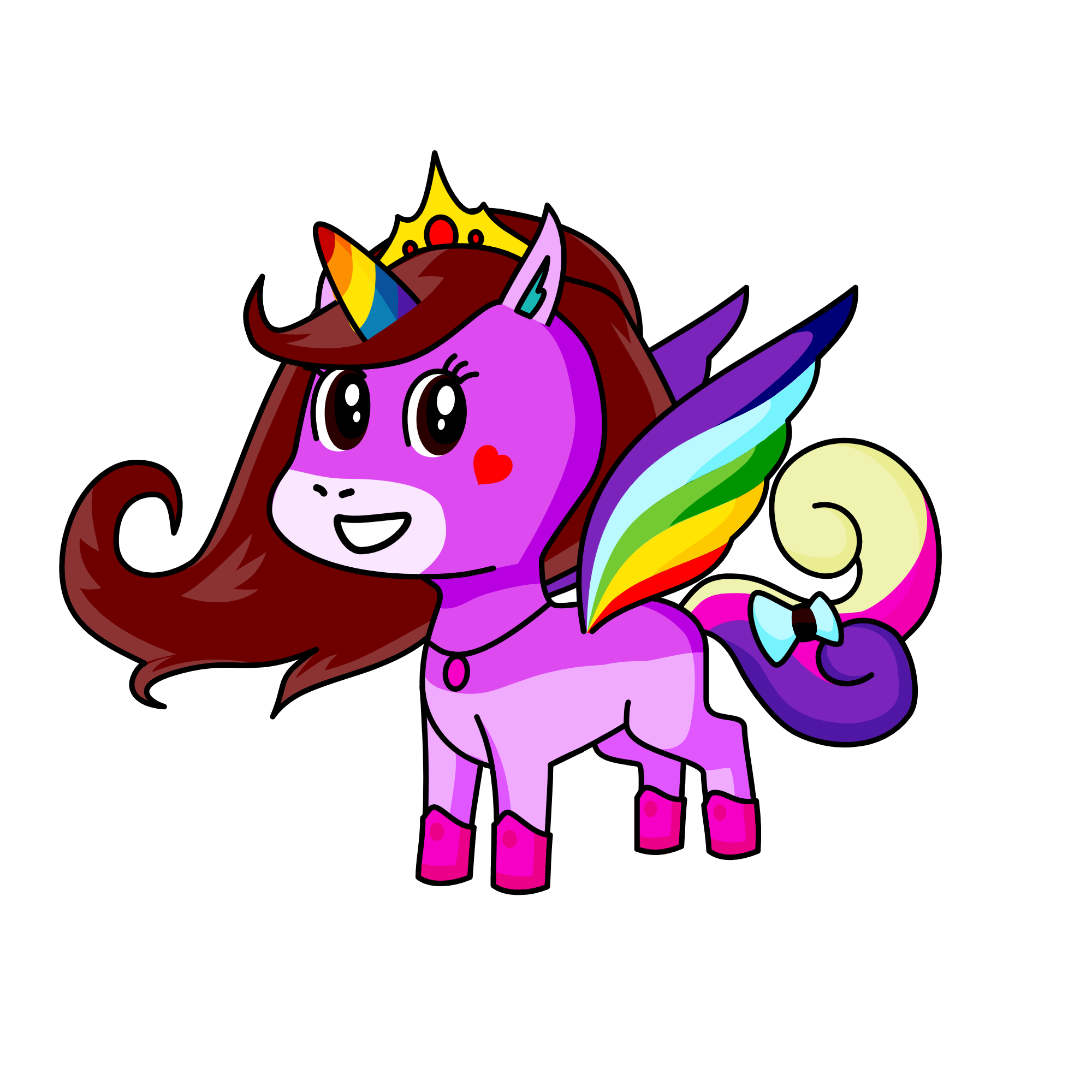 Pinkyouni, the unicorn