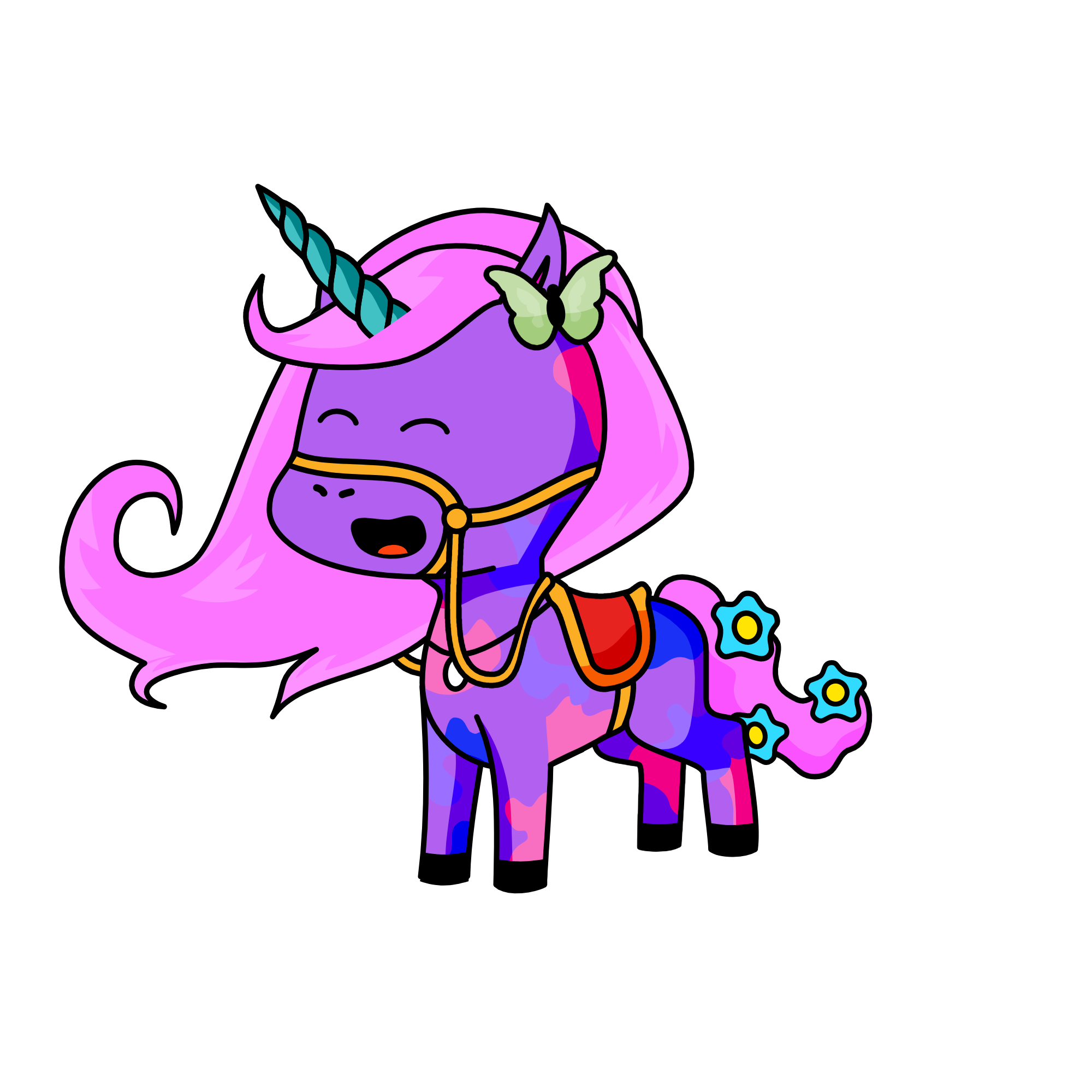 Bluey, the unicorn