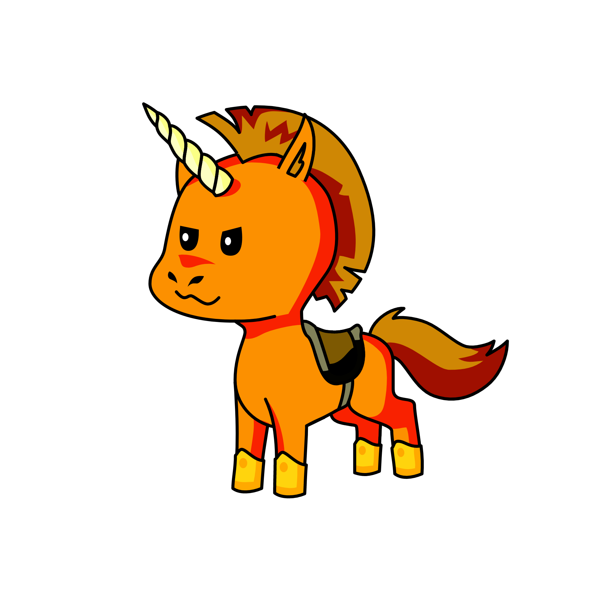 Sunset, the unicorn