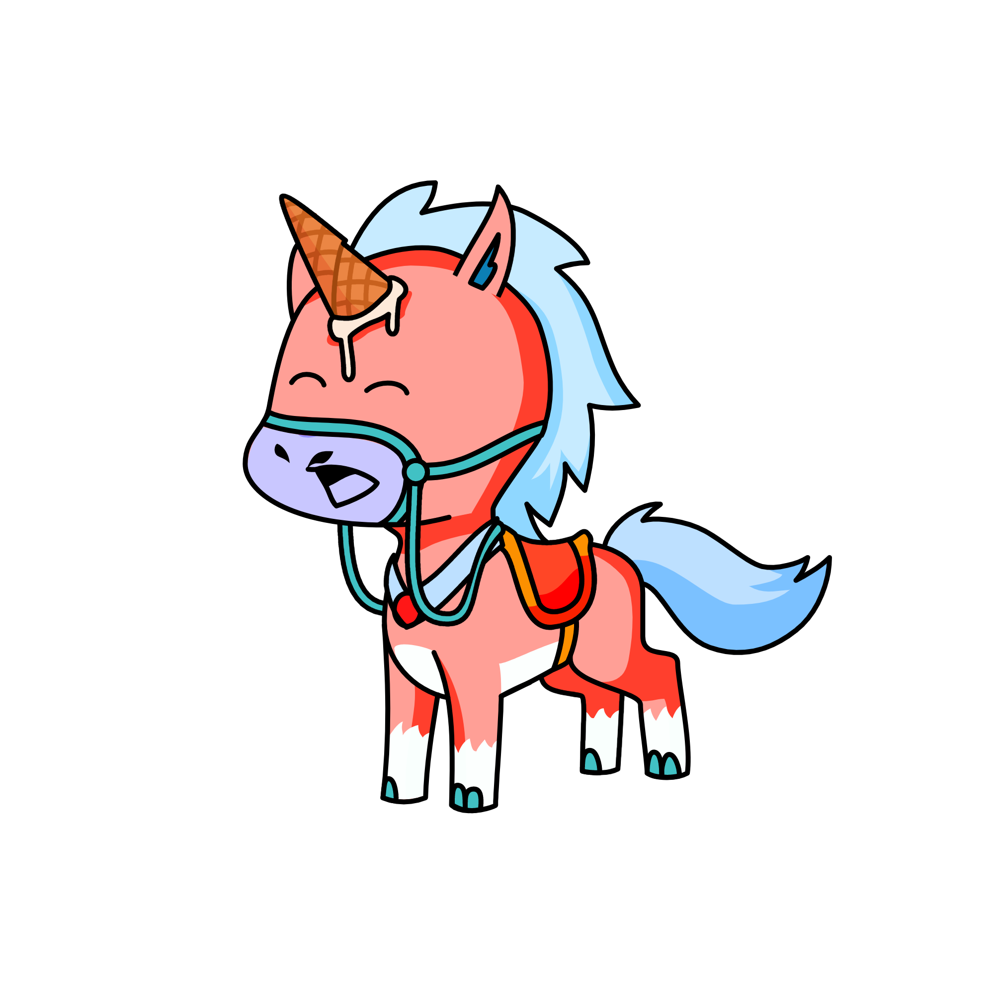 kerucut salju, the unicorn
