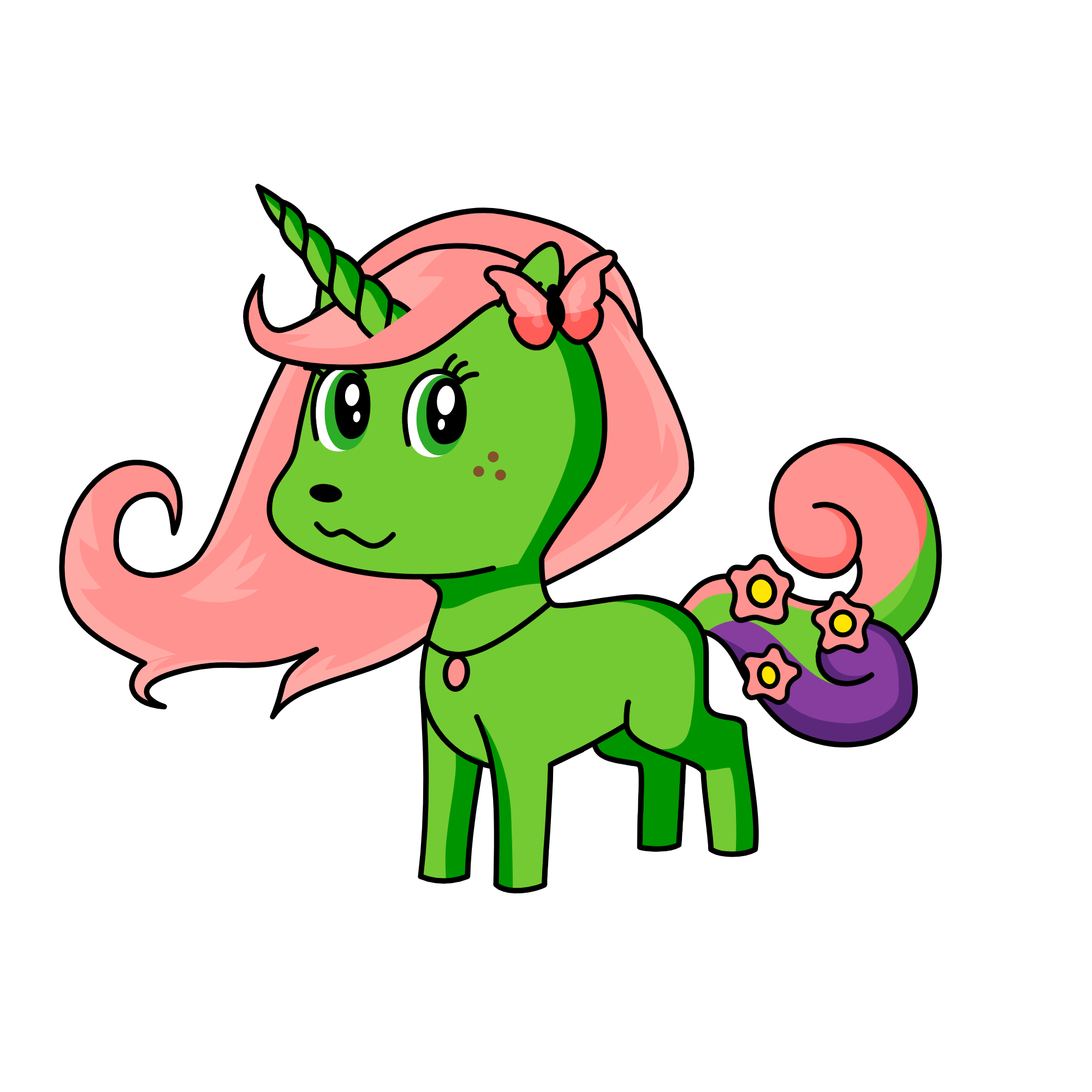 Ella whistle unicorn form, the unicorn