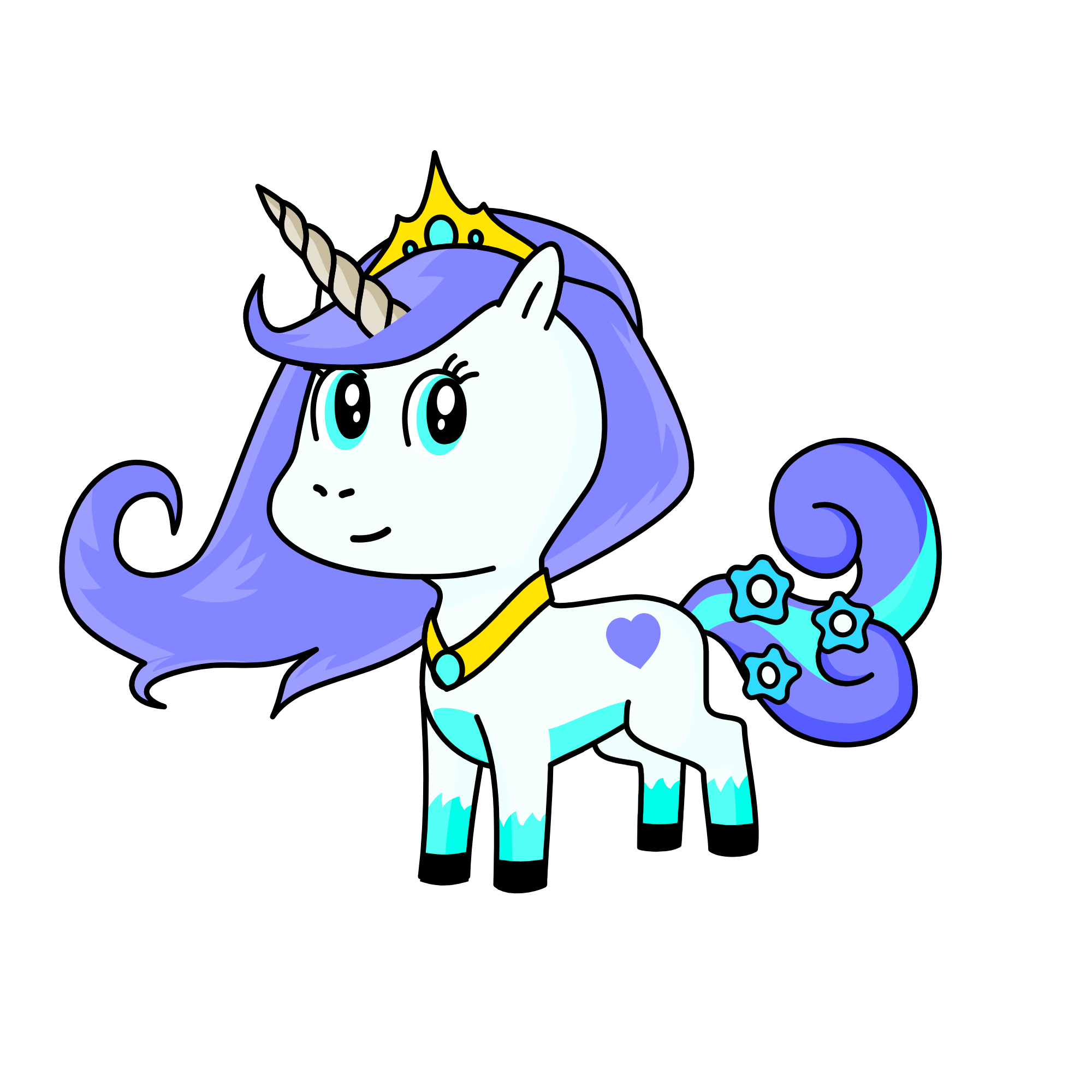 prinsces snow, the unicorn