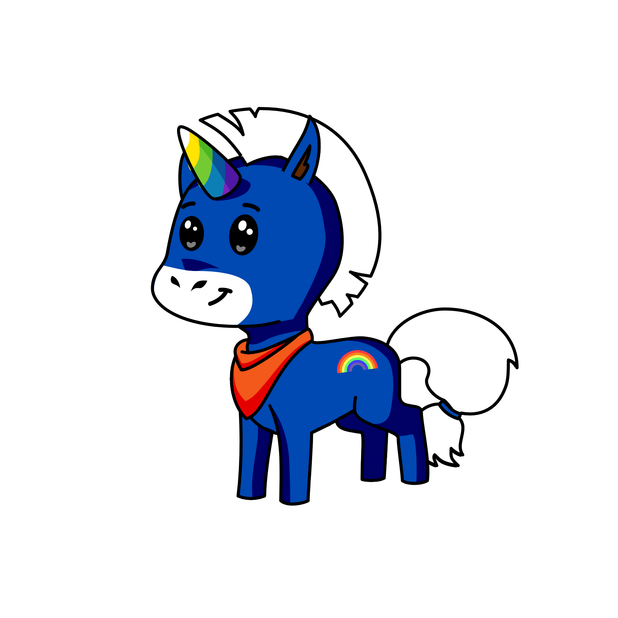 Rainblue, the unicorn