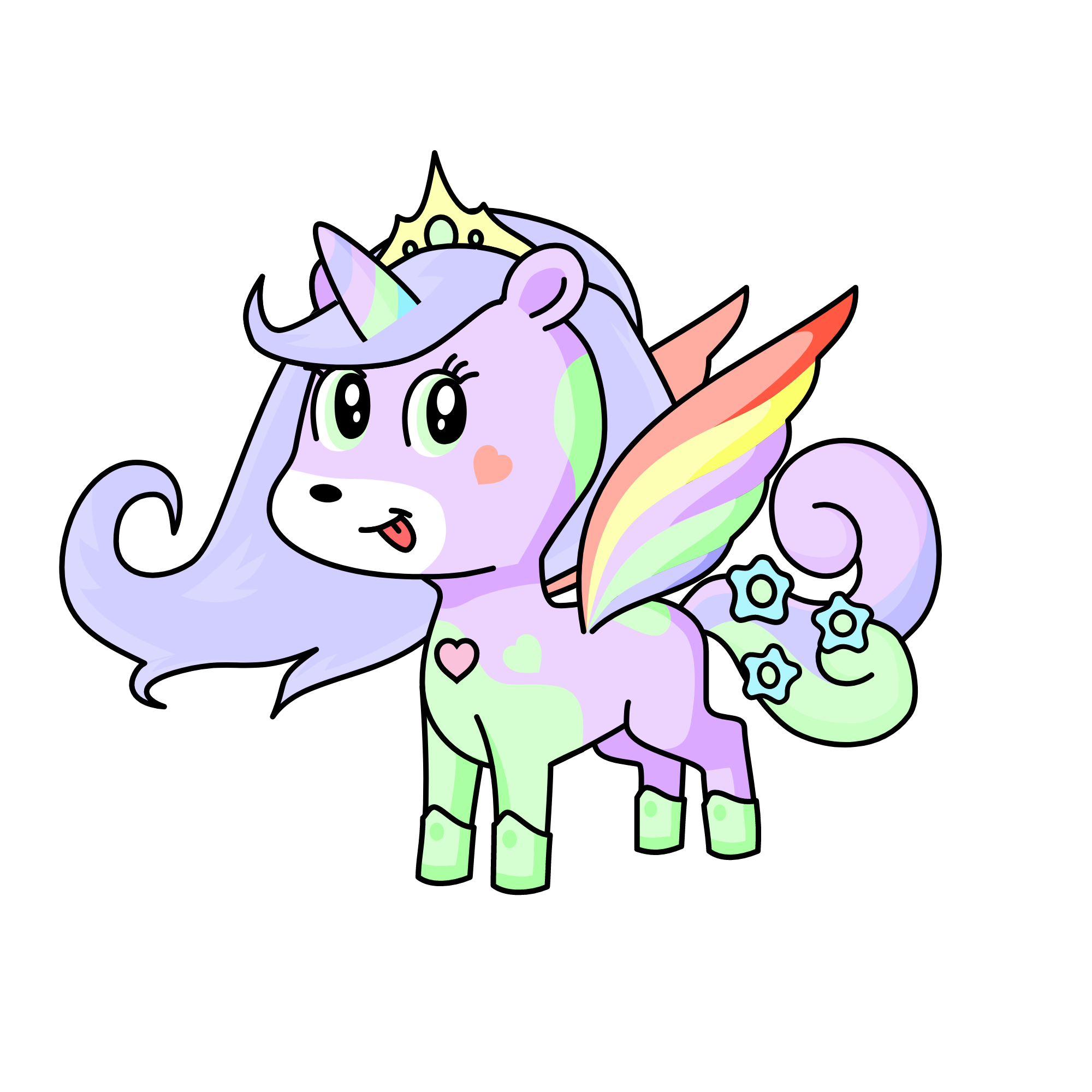 rainbow unicorn, the unicorn