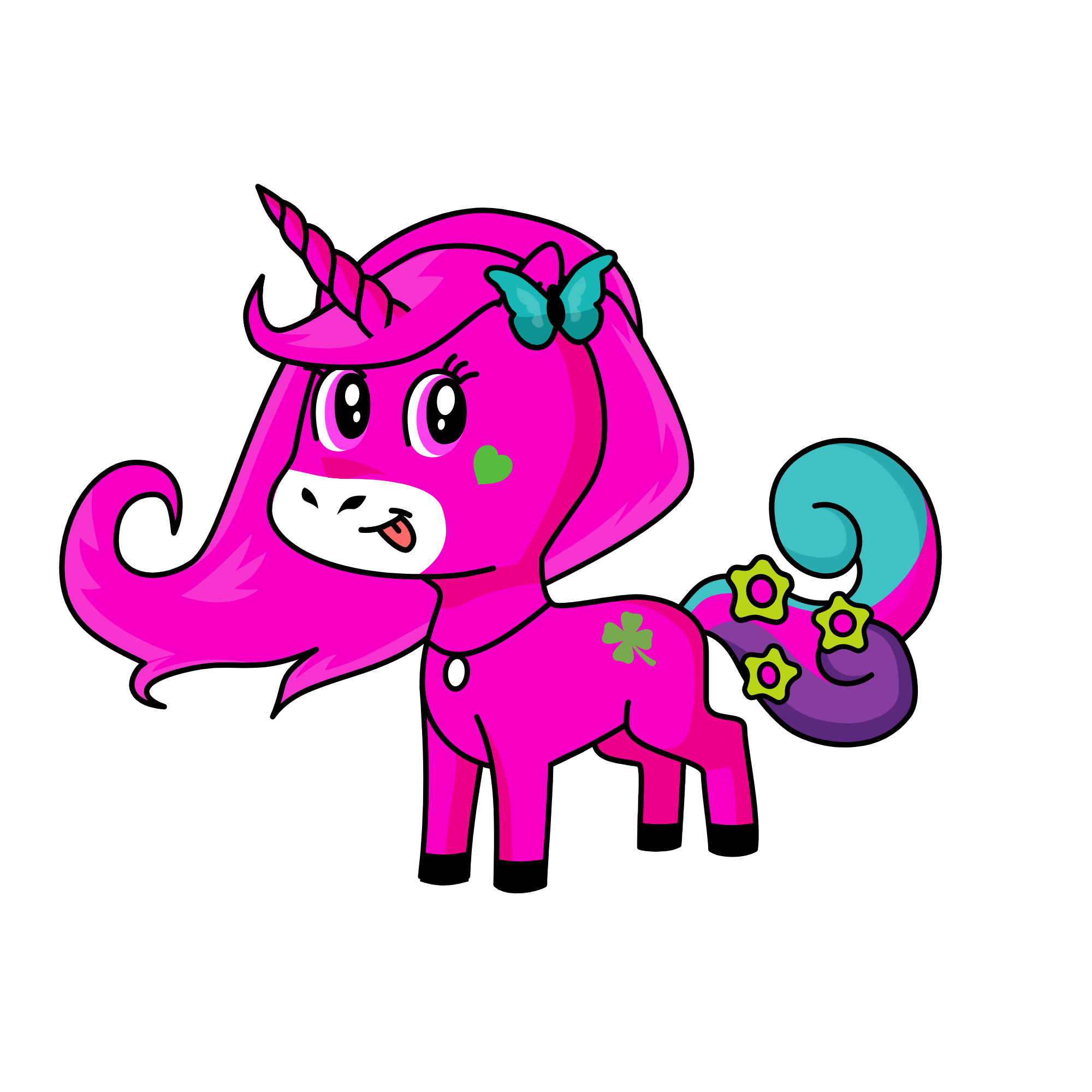 Cupcakes and rainbows, the unicorn