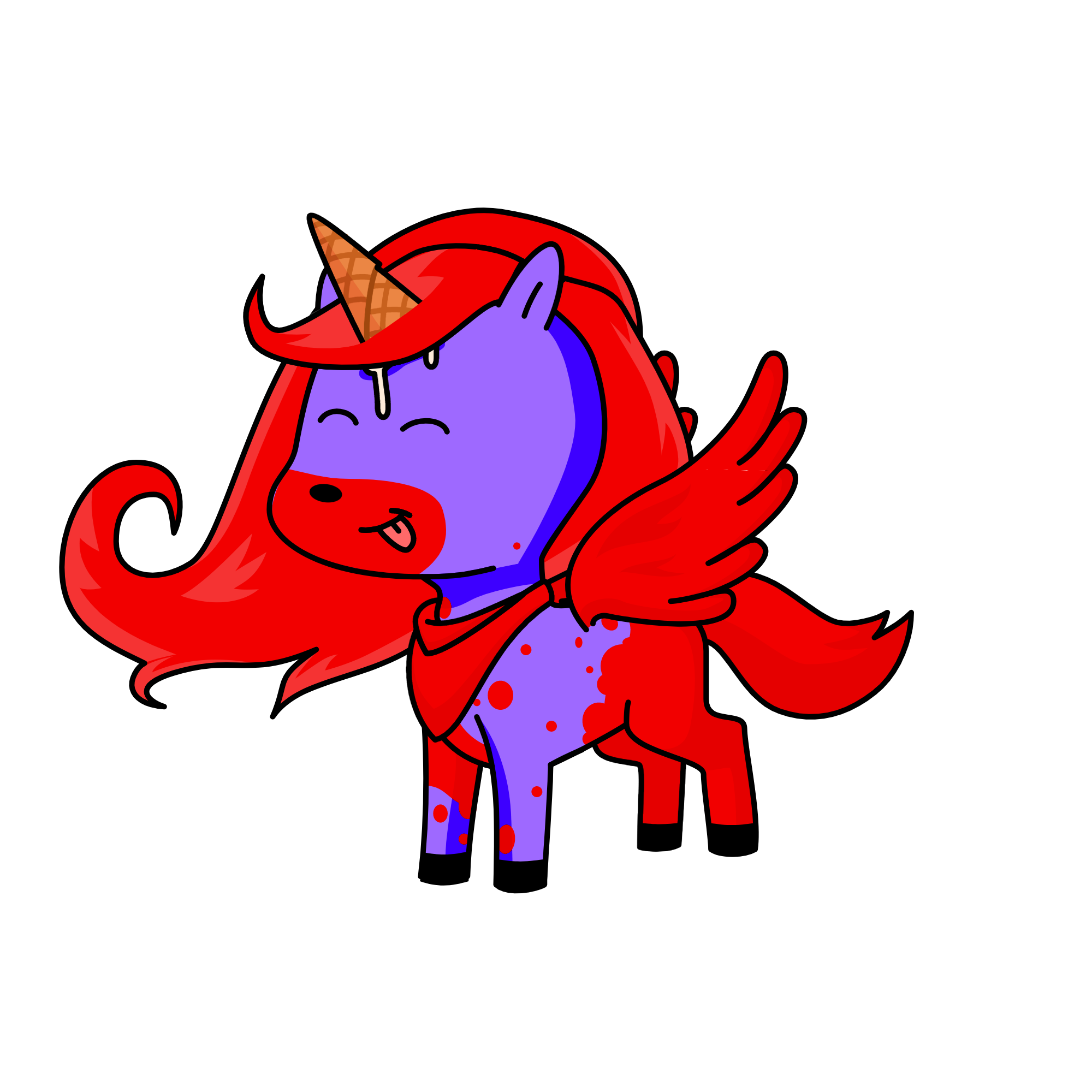 Definitely did not just come from a murder scene, the unicorn