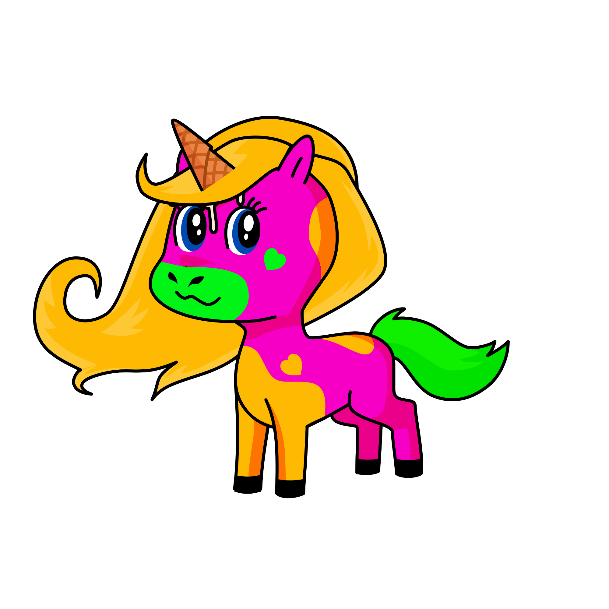 Neonlicious, the unicorn