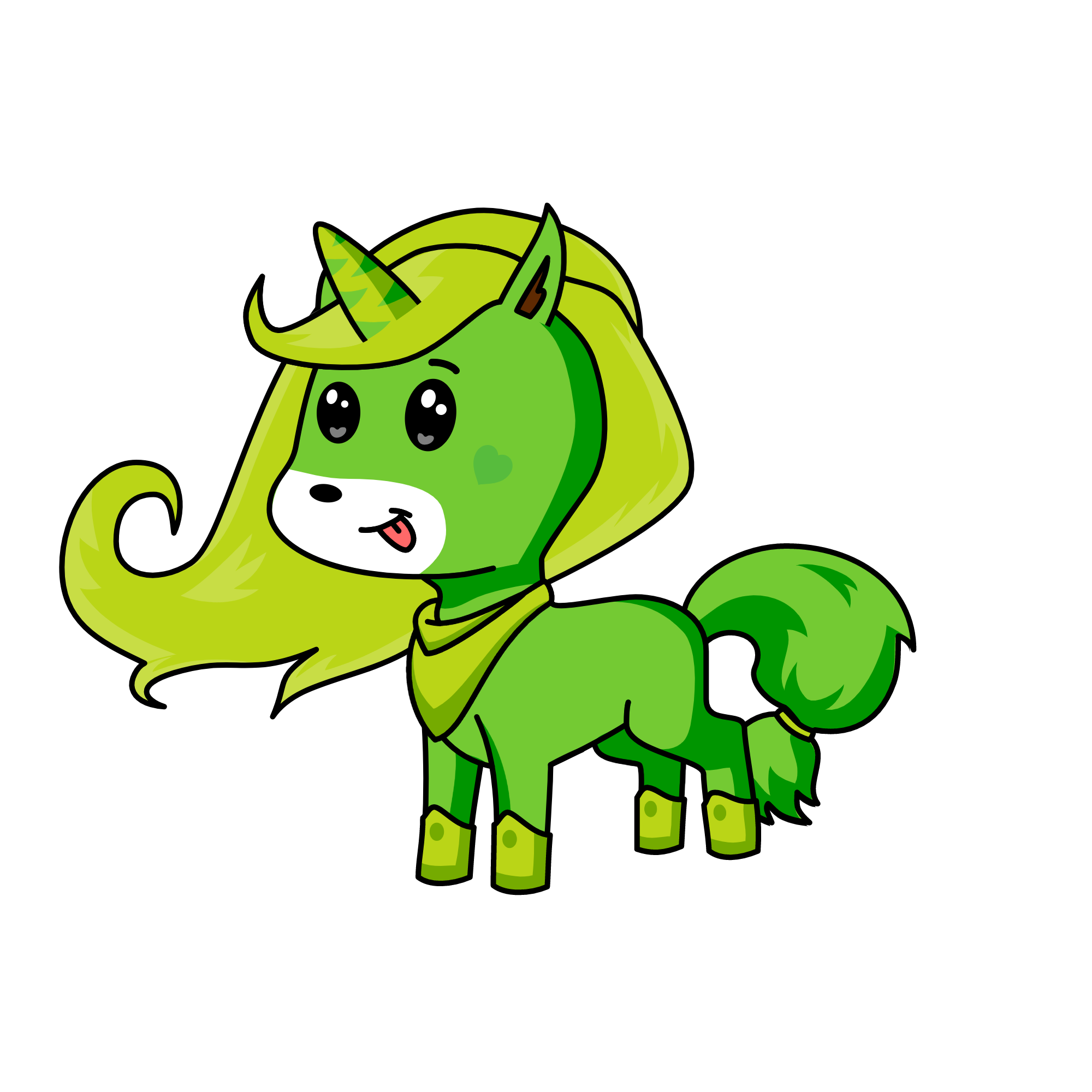 greeny, the unicorn
