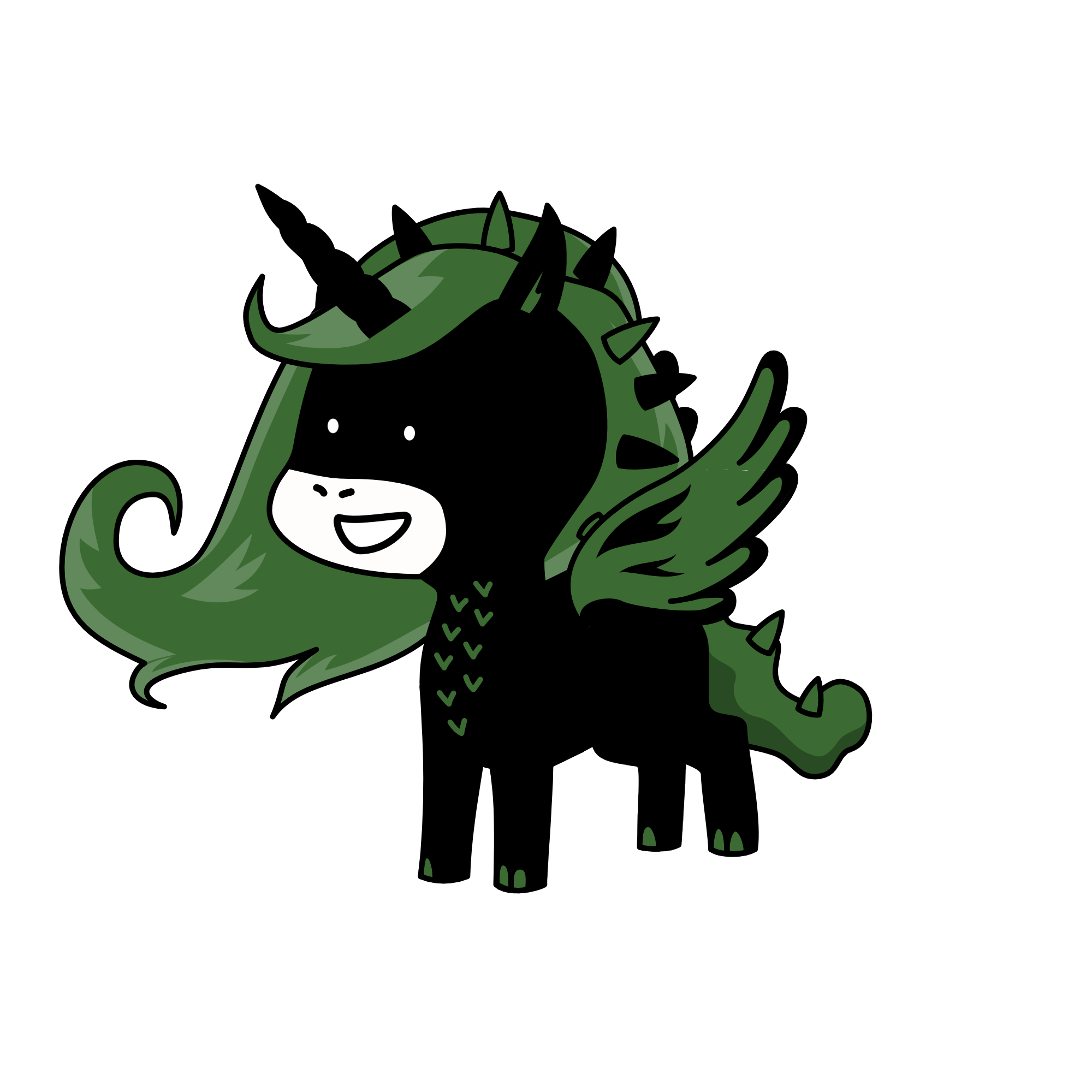 The grass ghoul, the unicorn