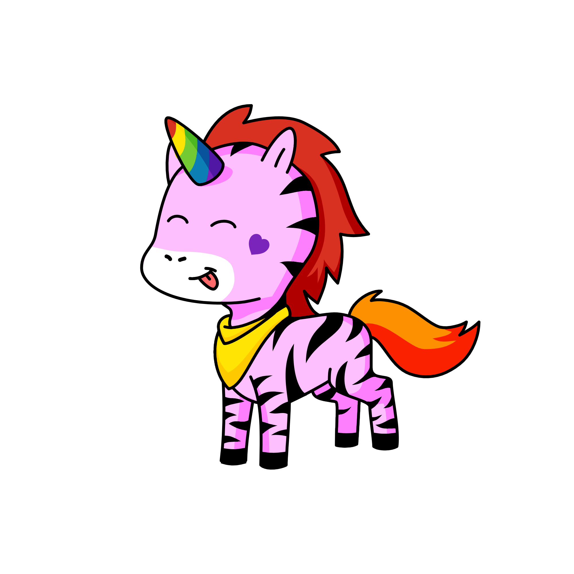 pink zebra, the unicorn