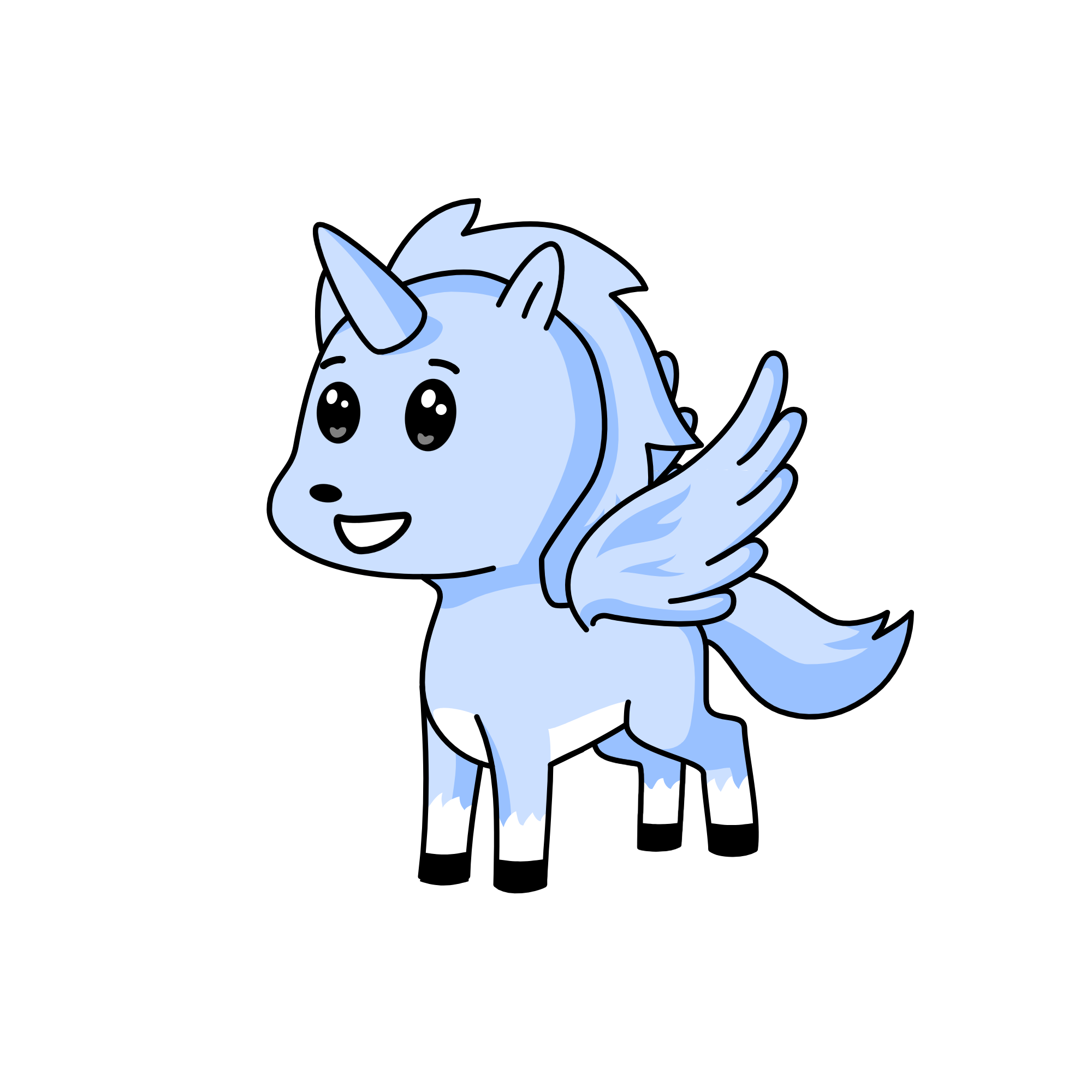 PastelBlue, the unicorn