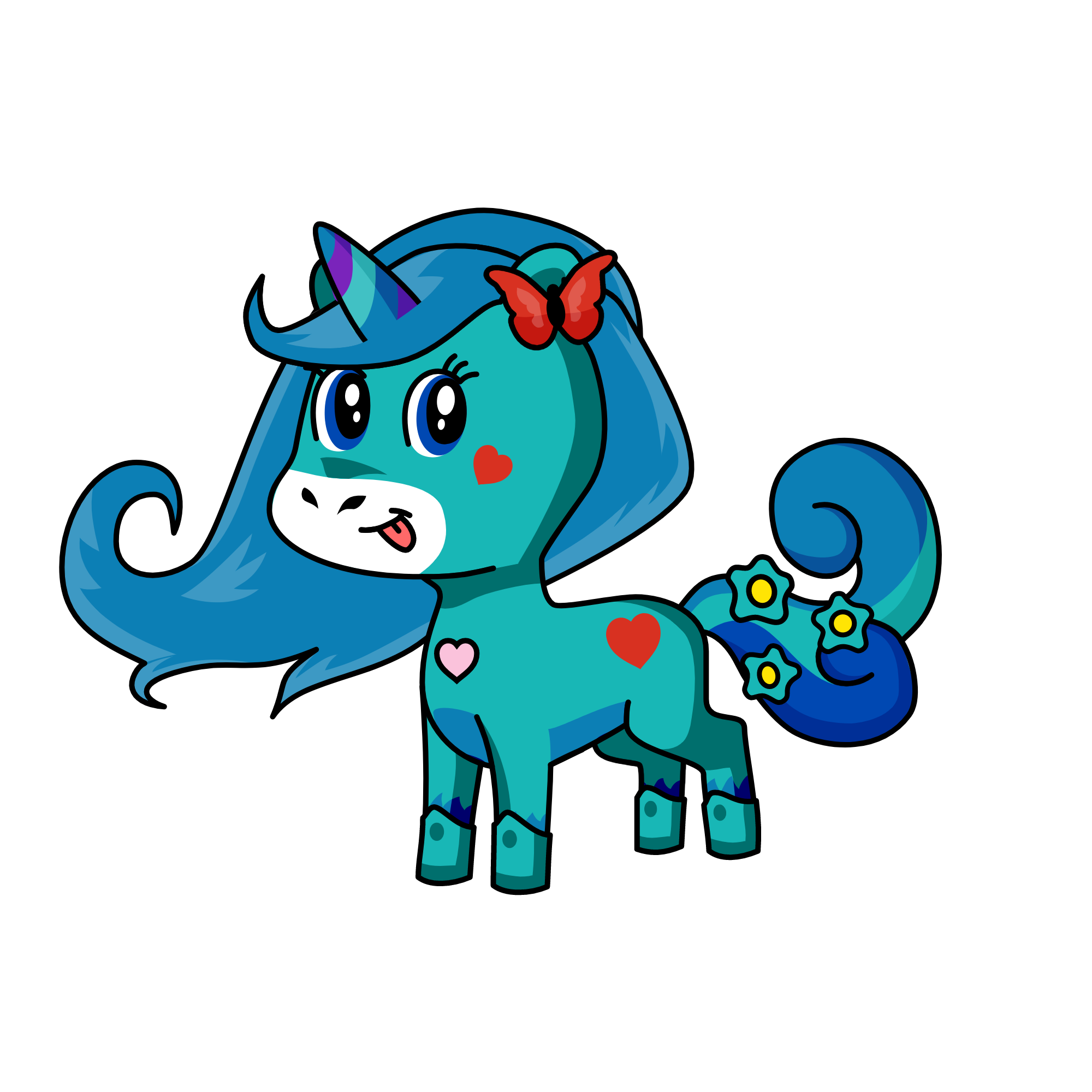 teal, the unicorn