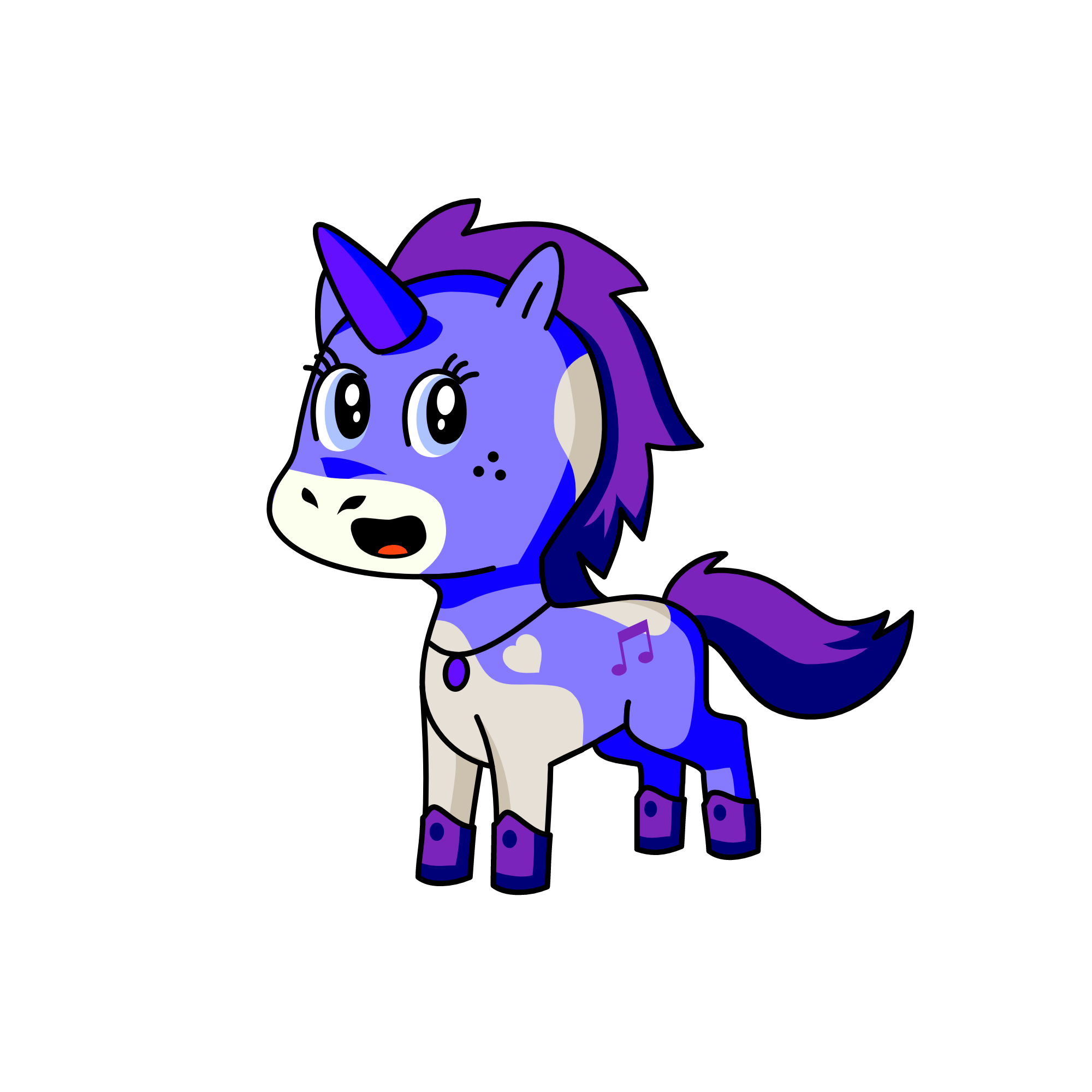 Purpwhite, the unicorn