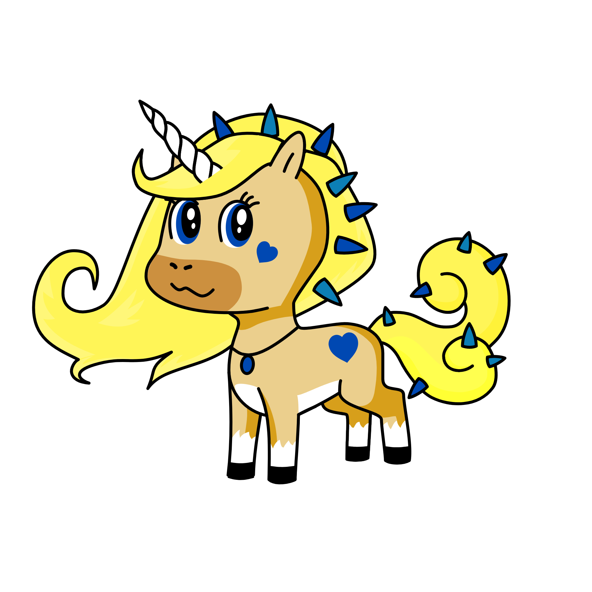 Spikey, the unicorn