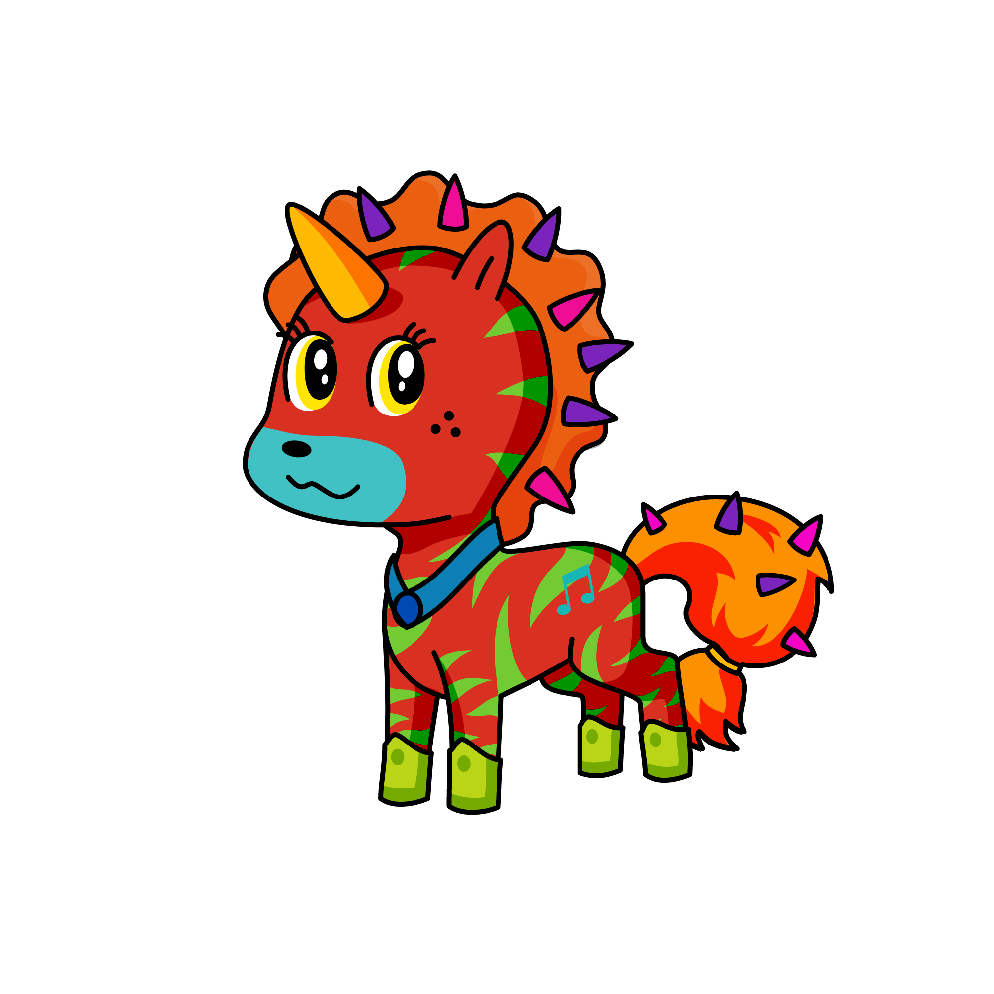 My unicorn has no name it's just , the unicorn