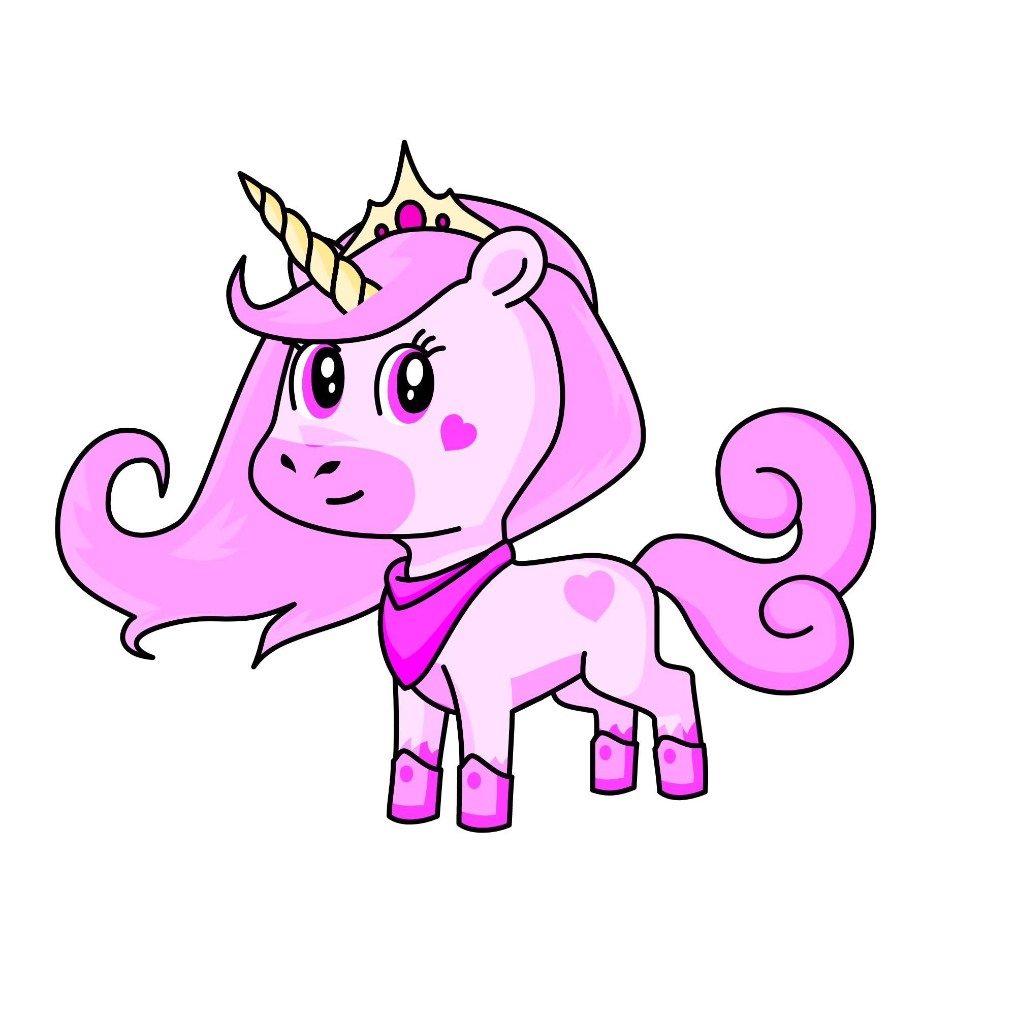 Pink gal, the unicorn