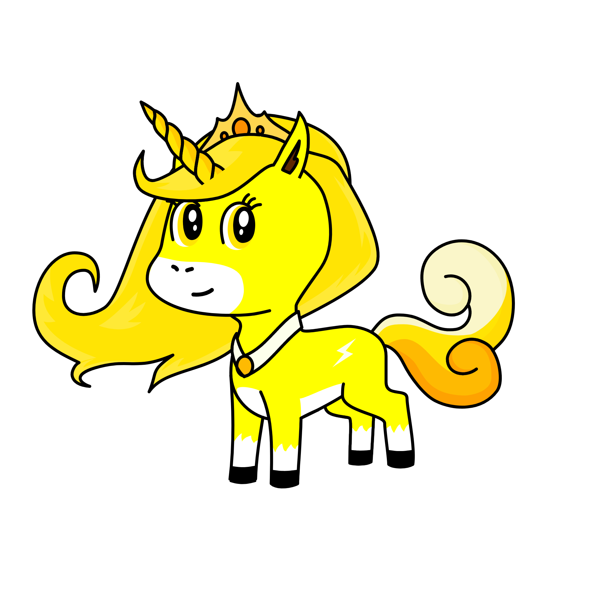 yellow , the unicorn