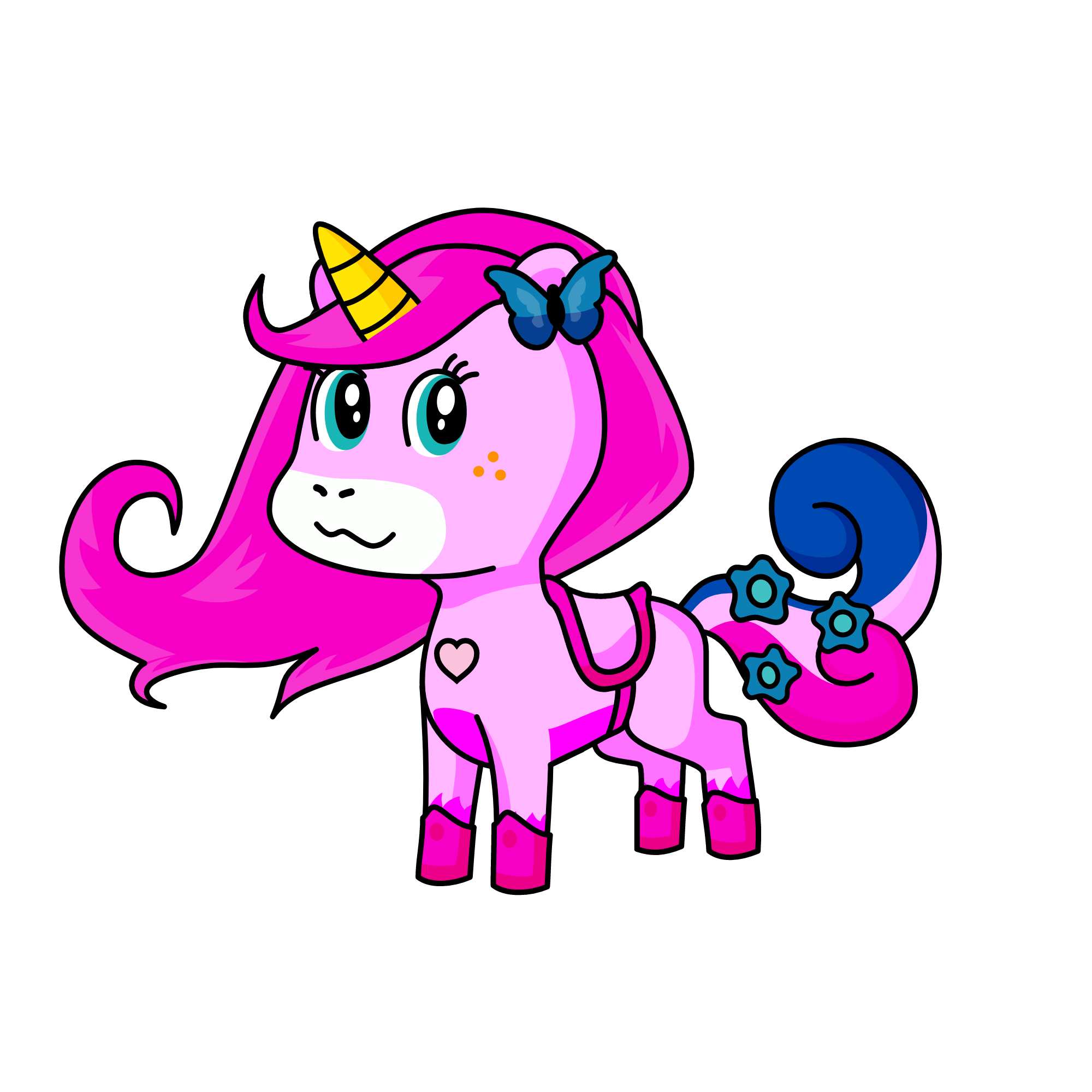 Bow, the unicorn