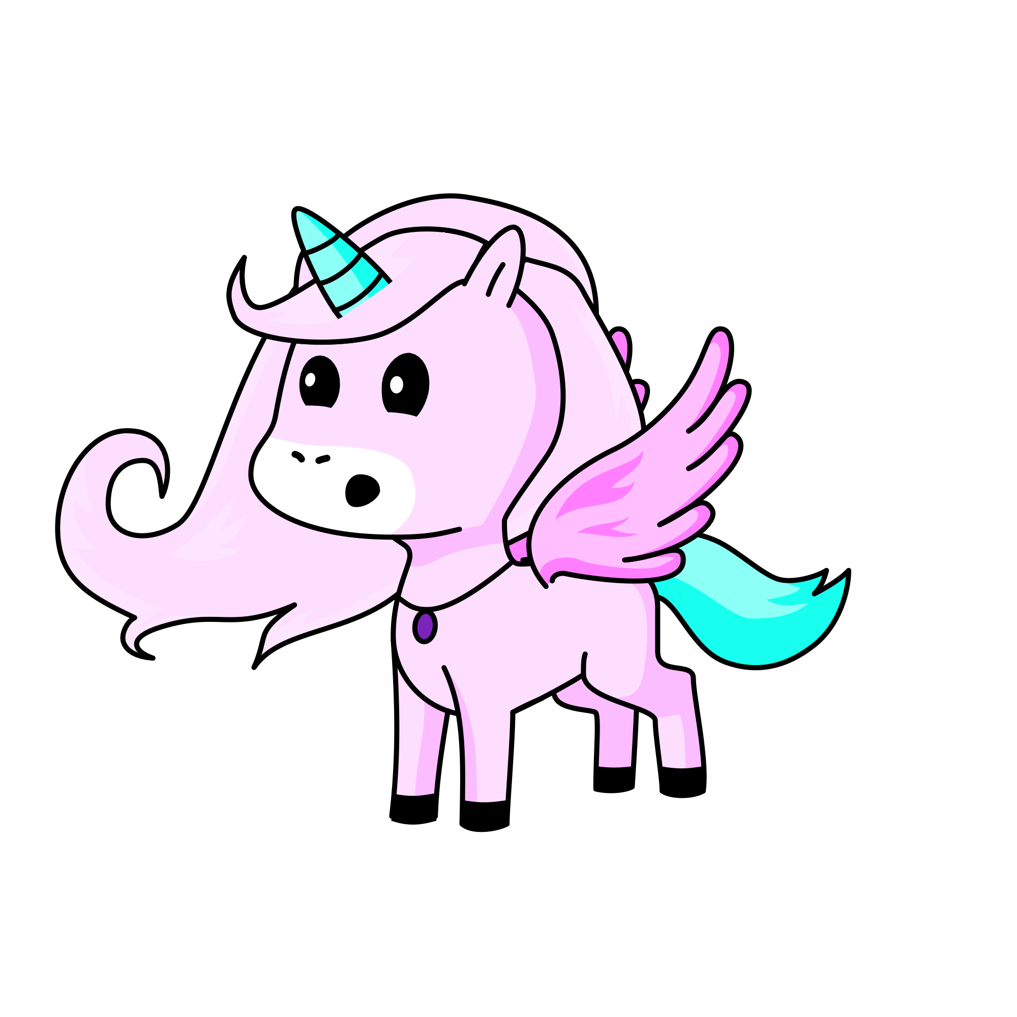 Baby Pegasi, the unicorn