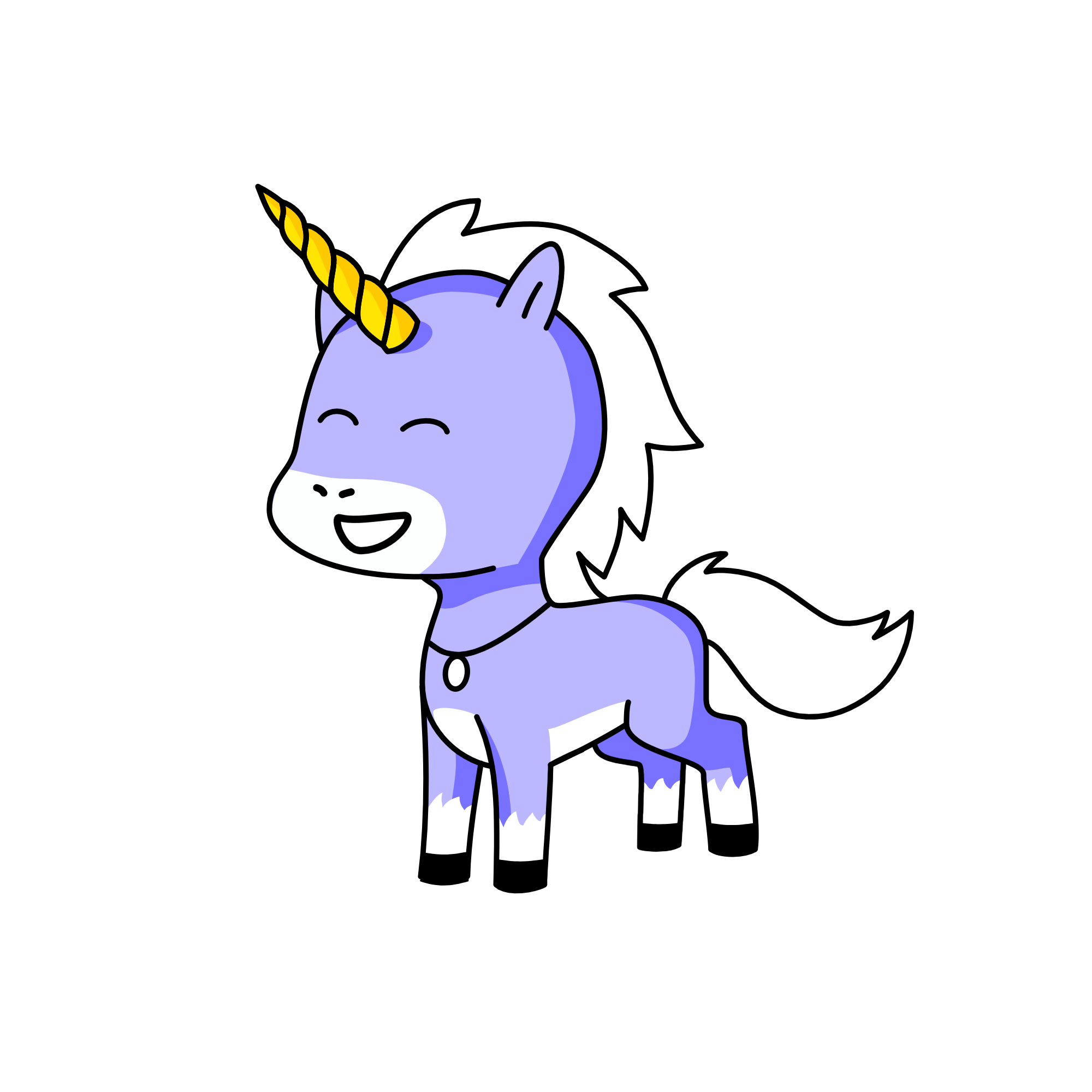 Purple, the unicorn