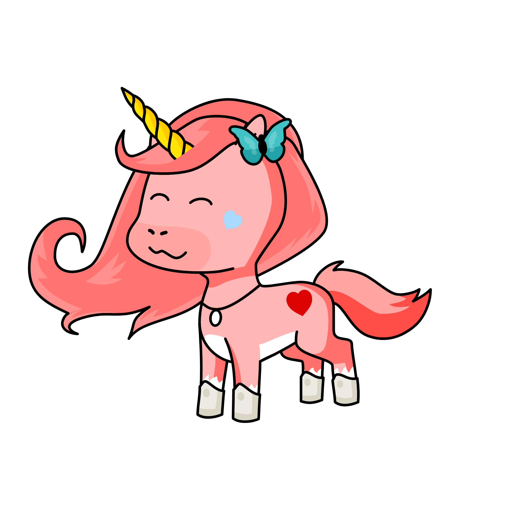 princess pink, the unicorn